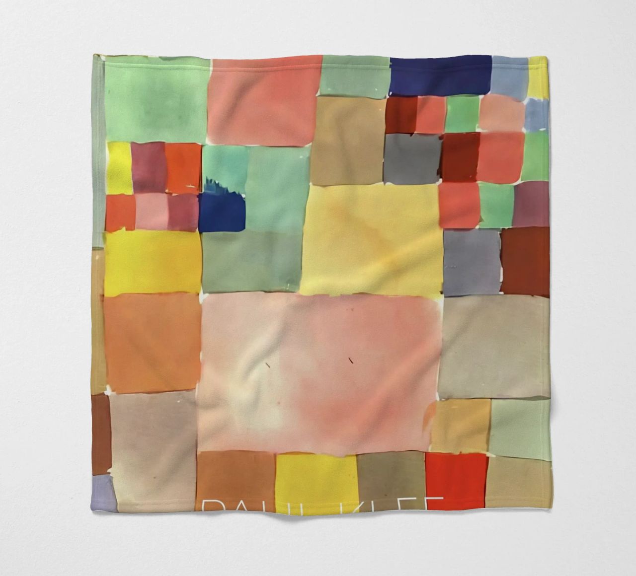 Quadrati colorati di Paul Klee - Stampa astratta Bauhaus coperta in pile da NorwesClub