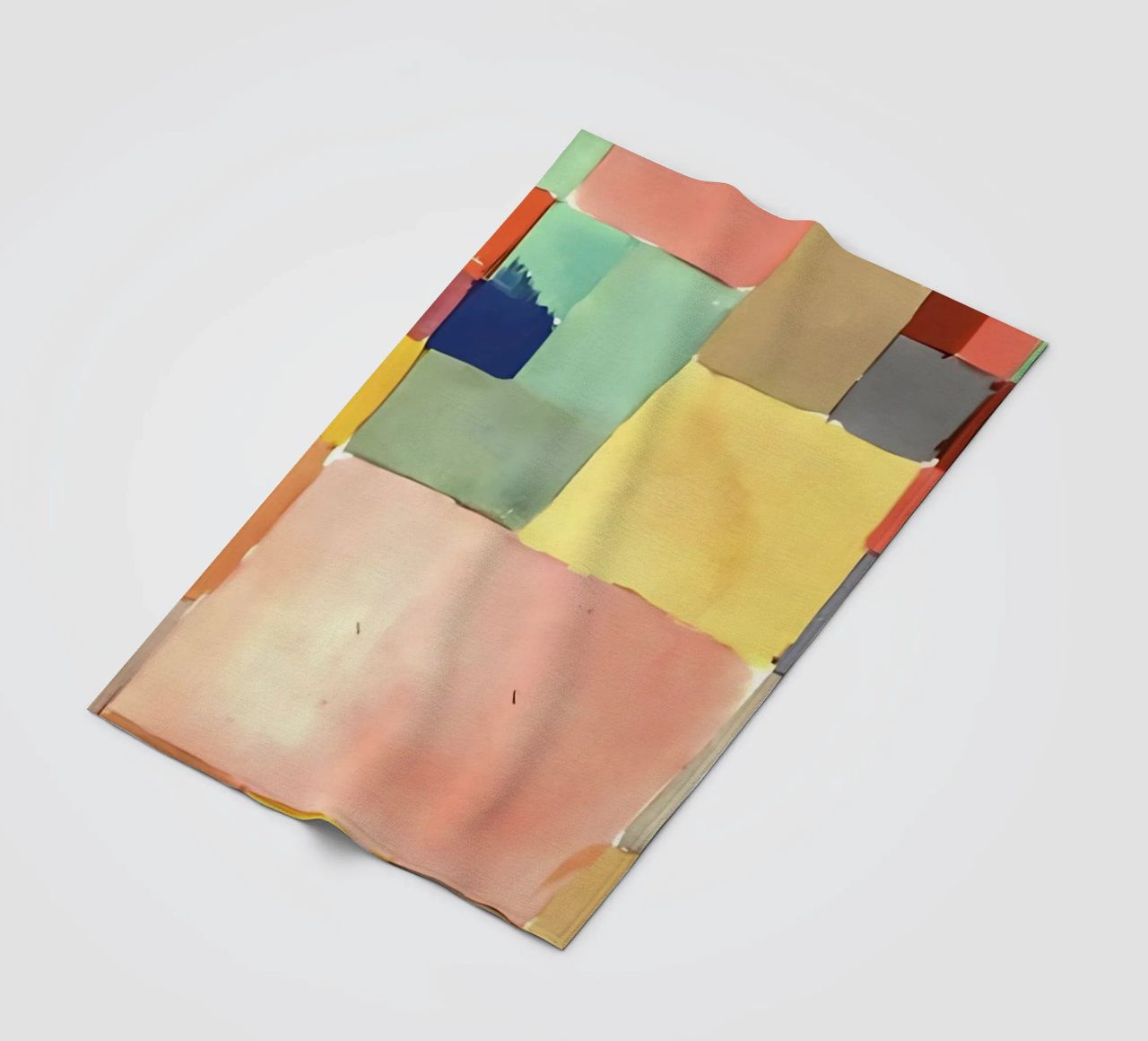 Quadrati colorati di Paul Klee - Stampa astratta Bauhaus coperta in pile da NorwesClub