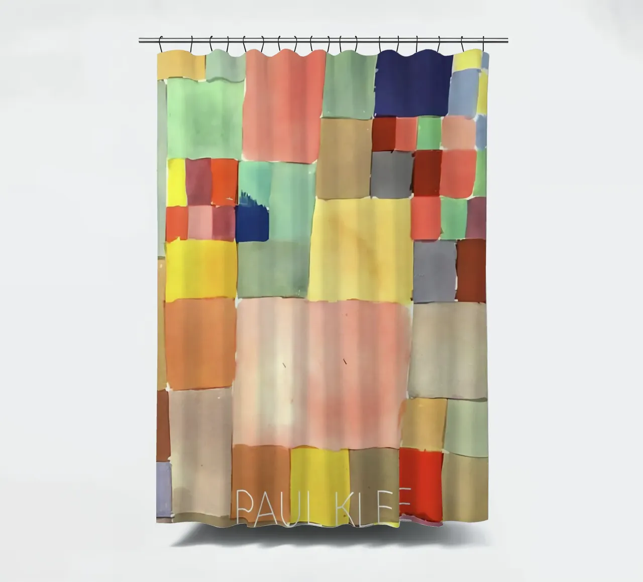Paul Klee Color Squares - Bauhaus Abstract Print shower curtain by NorwesClub