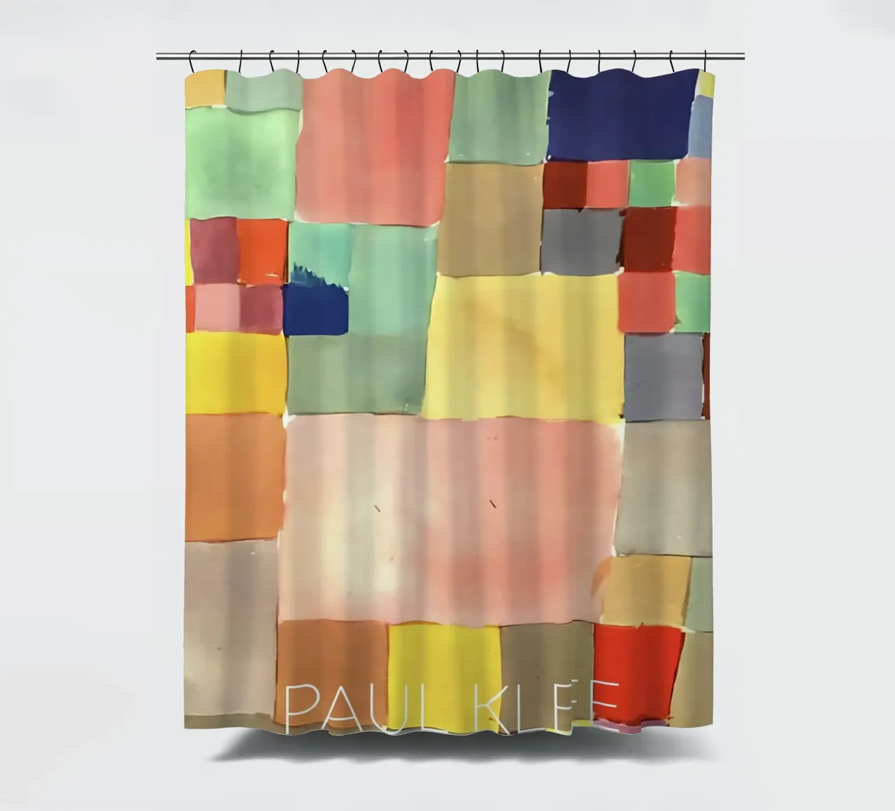 Paul Klee Color Squares - Bauhaus Abstract Print shower curtain by NorwesClub