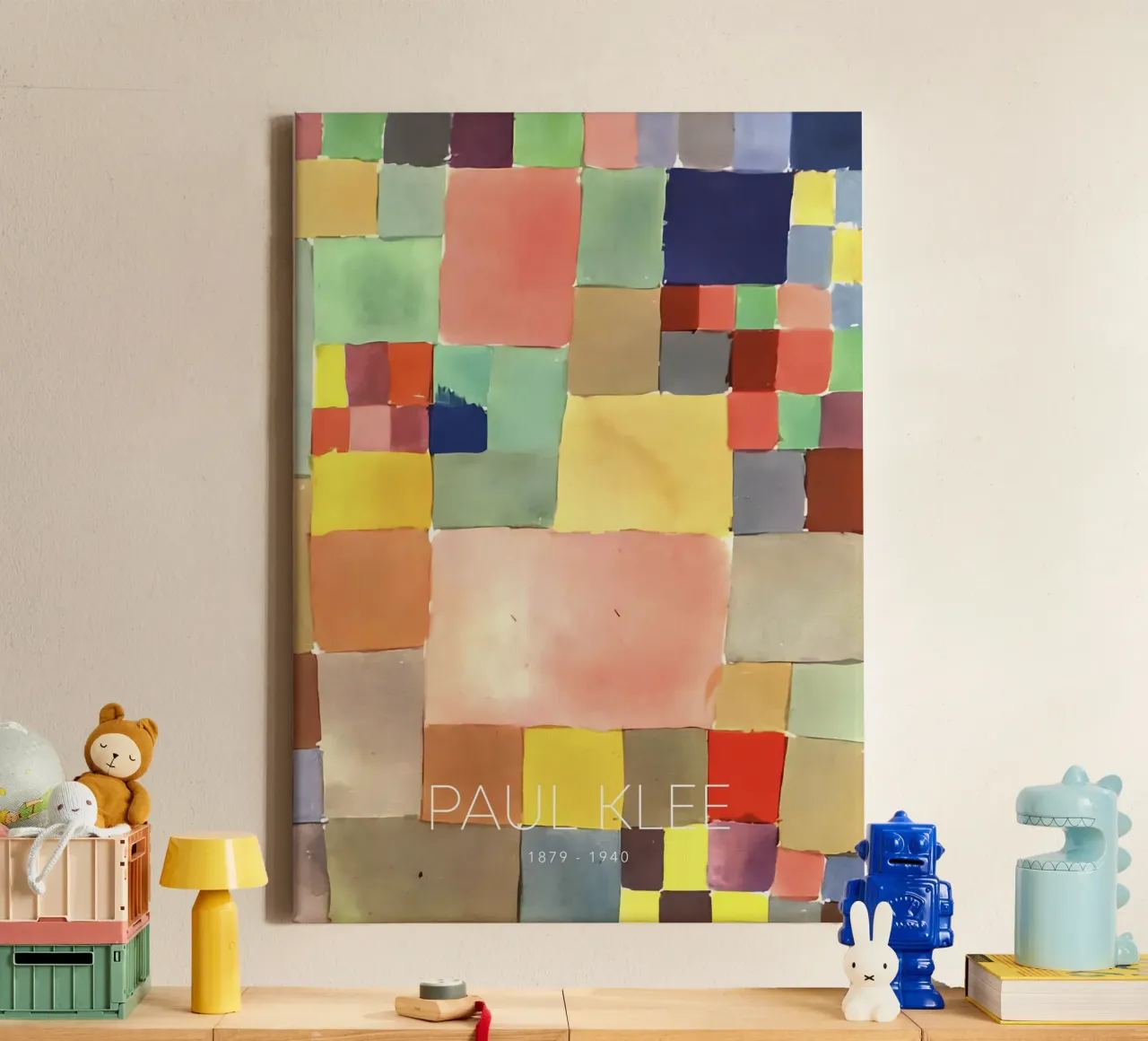 Paul Klee Color Squares - Bauhaus Abstract Print canvas by NorwesClub