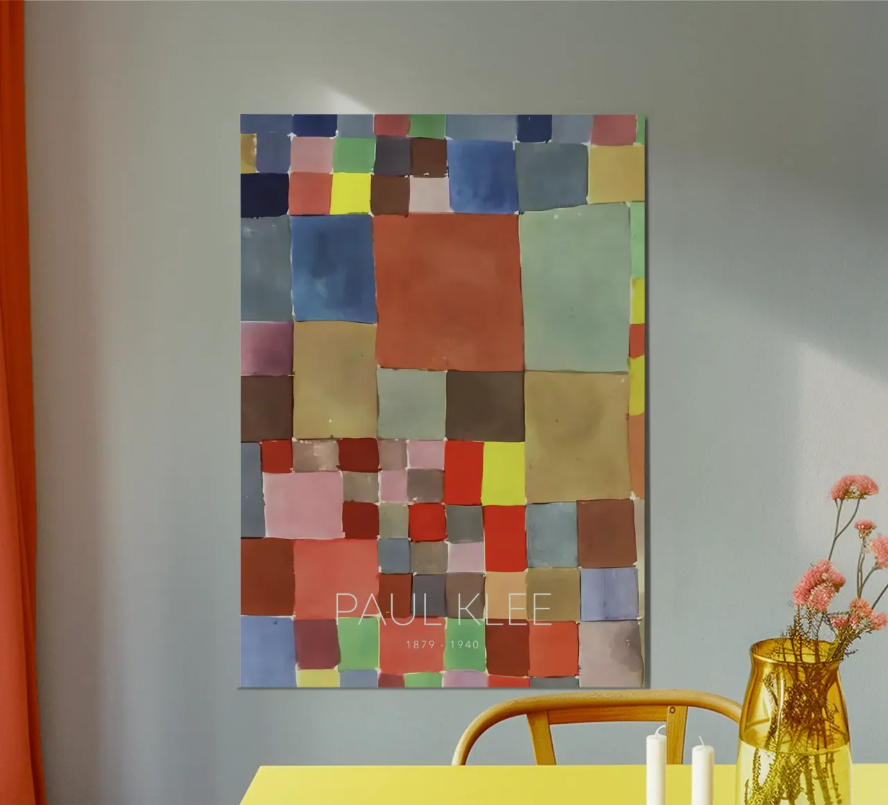 Studio del colore di Paul Klee - Stampa astratta Bauhaus poster con telaio in plastica da NorwesClub