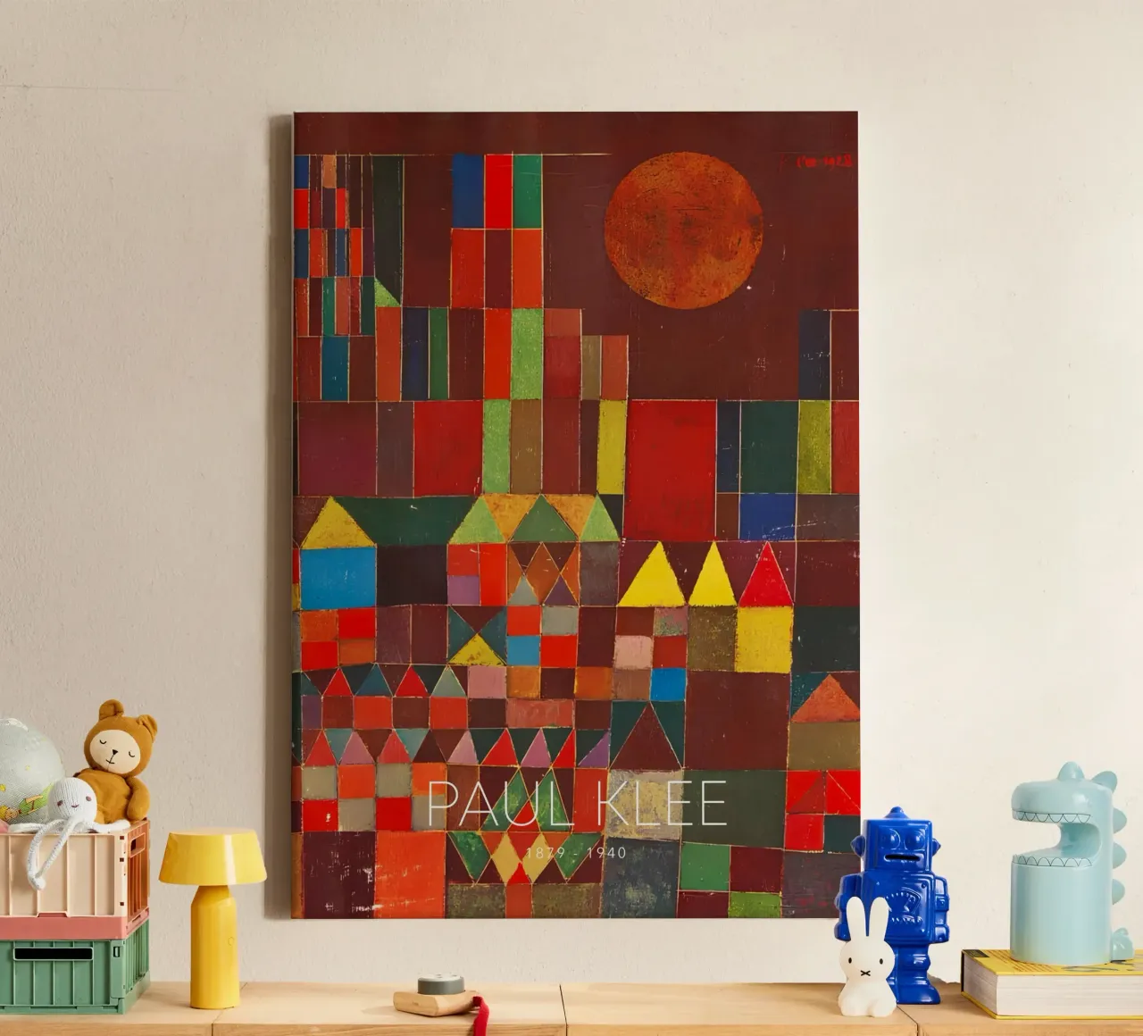 Paul Klee Pueblo Abstracto - Bauhaus Print lienzo de NorwesClub
