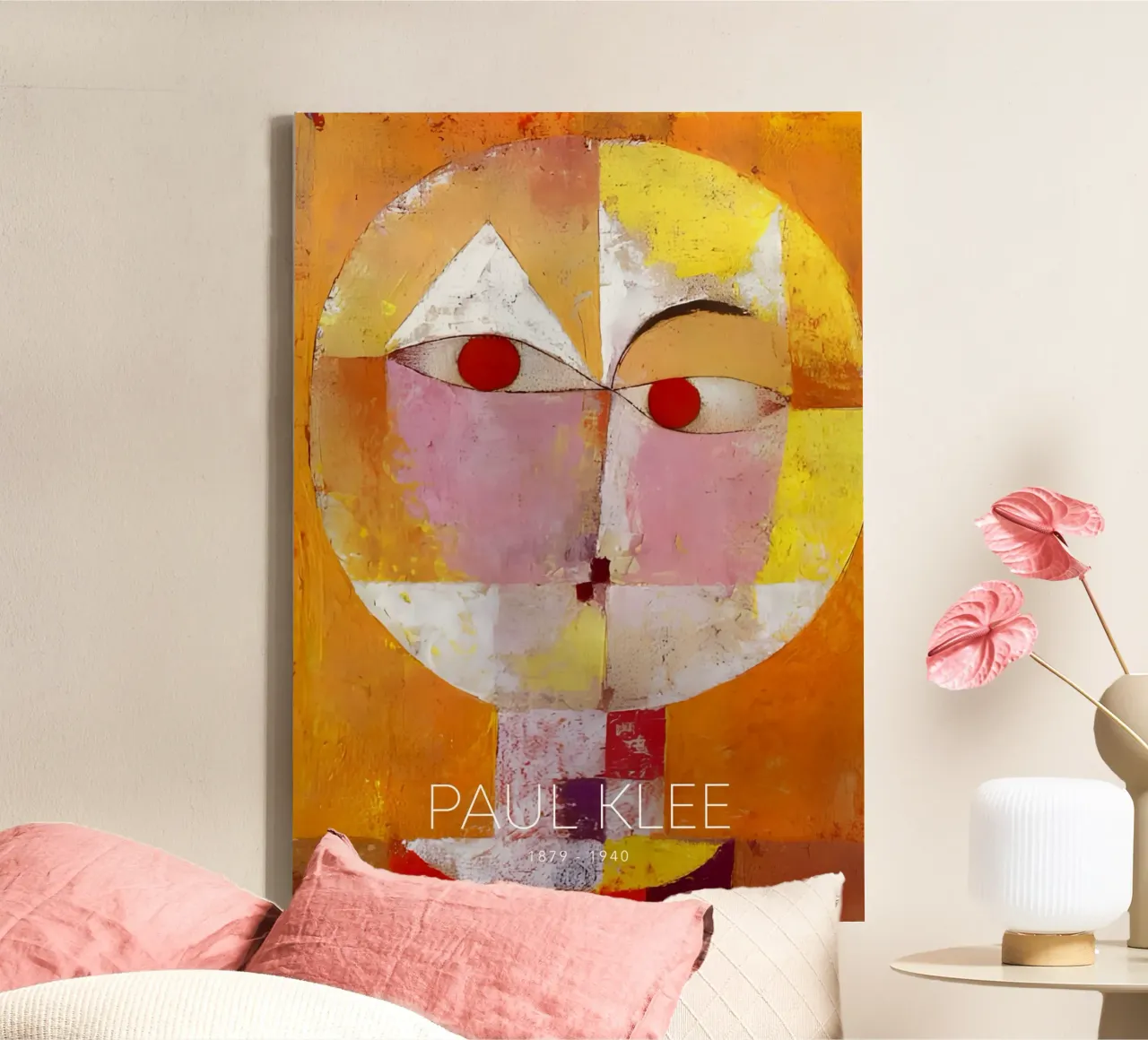 Paul Klee Senecio - Bauhaus Abstract Portrait canvas with Floater frame by NorwesClub