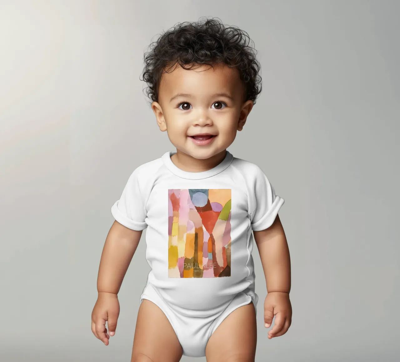 Paul Klee Abstract Color Forms - Bauhaus Print short-sleeve baby romper by NorwesClub
