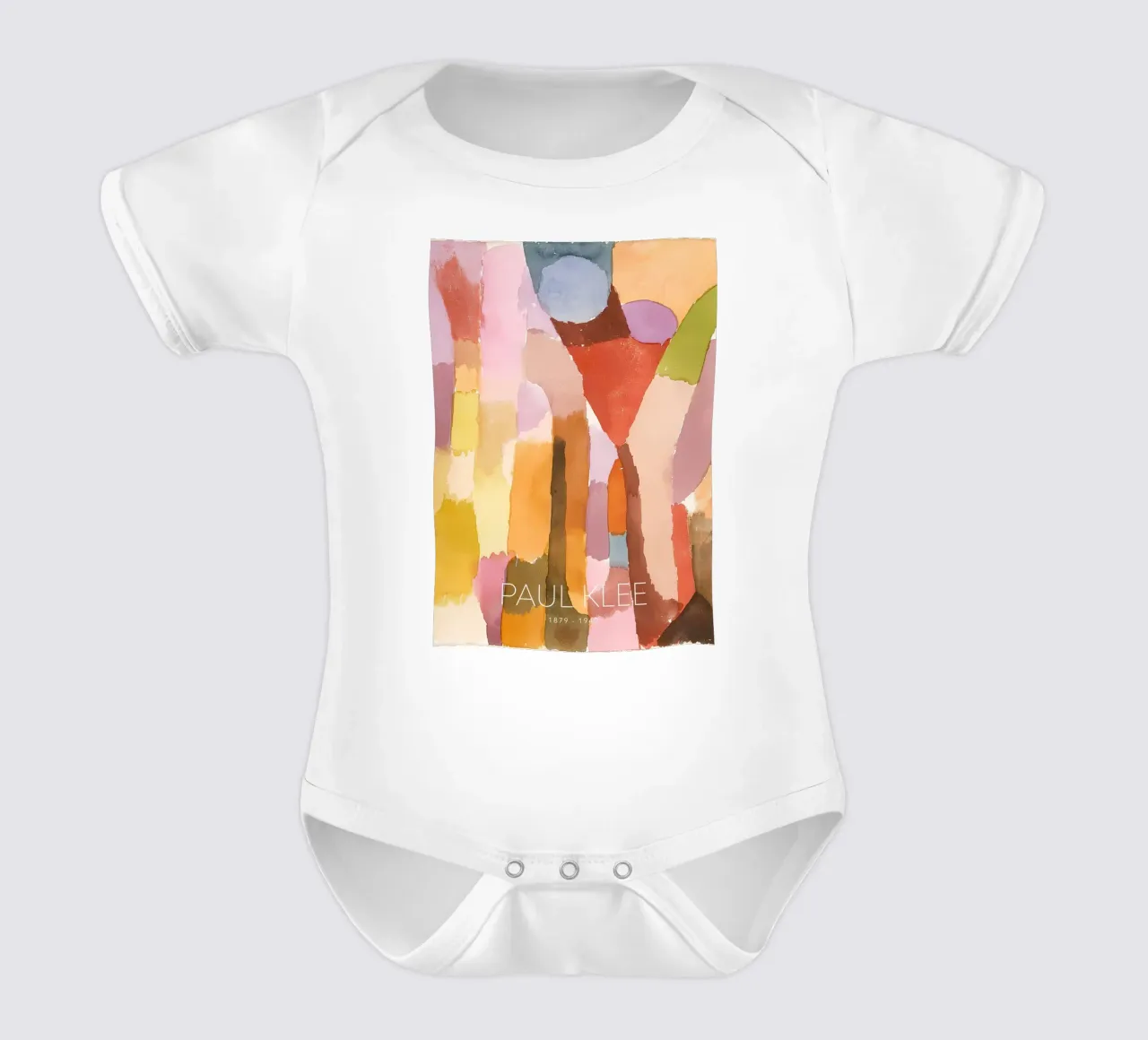 Paul Klee Abstract Color Forms - Bauhaus Print short-sleeve baby romper by NorwesClub