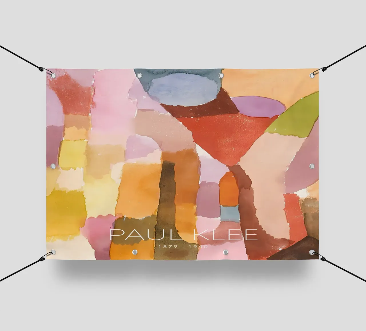 Paul Klee - Forme astratte di colore - Stampa Bauhaus telo in pvc da NorwesClub