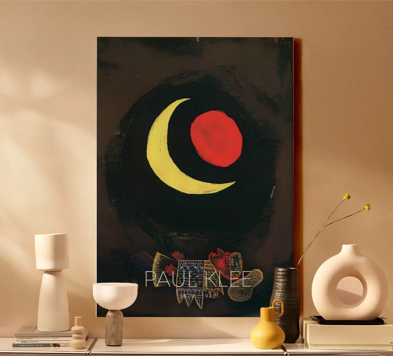 Paul Klee Sterke Droom - Surrealistische Abstracte Print canvas met Baklijst van NorwesClub