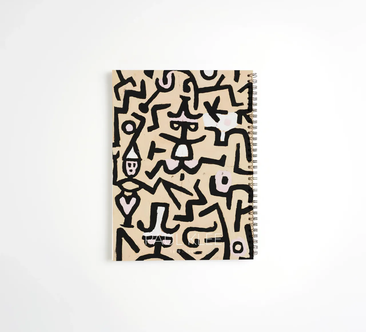 Paul Klee Abstract Figures - Bauhaus Linear Print spiral notebook by NorwesClub