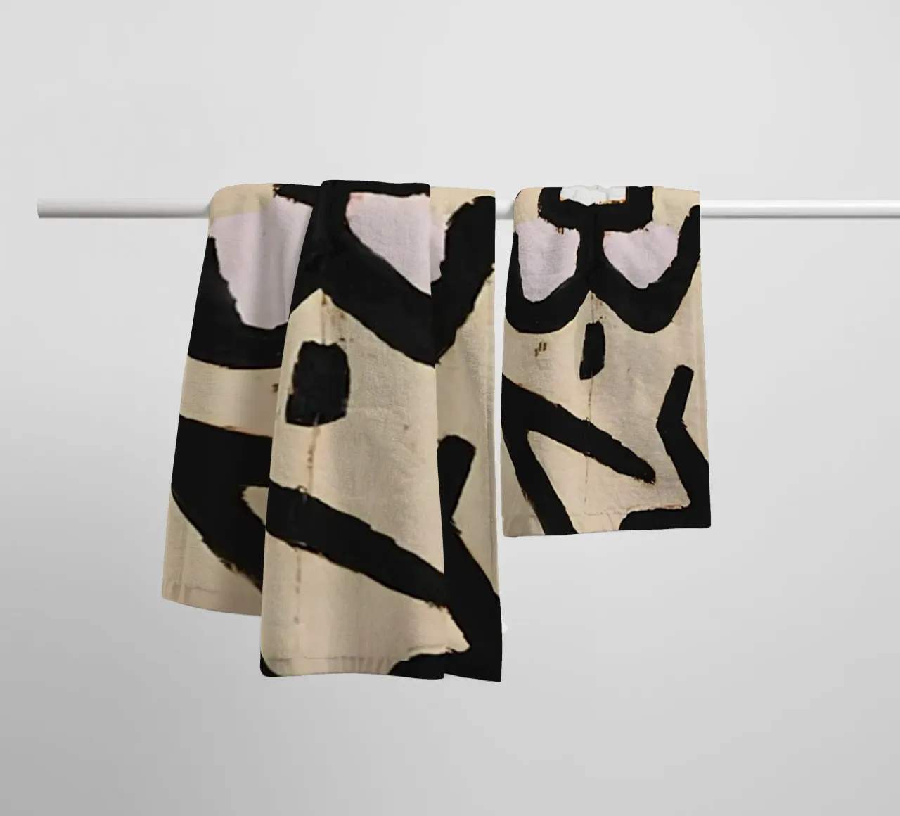 Paul Klee Abstract Figures - Bauhaus Linear Print towel by NorwesClub