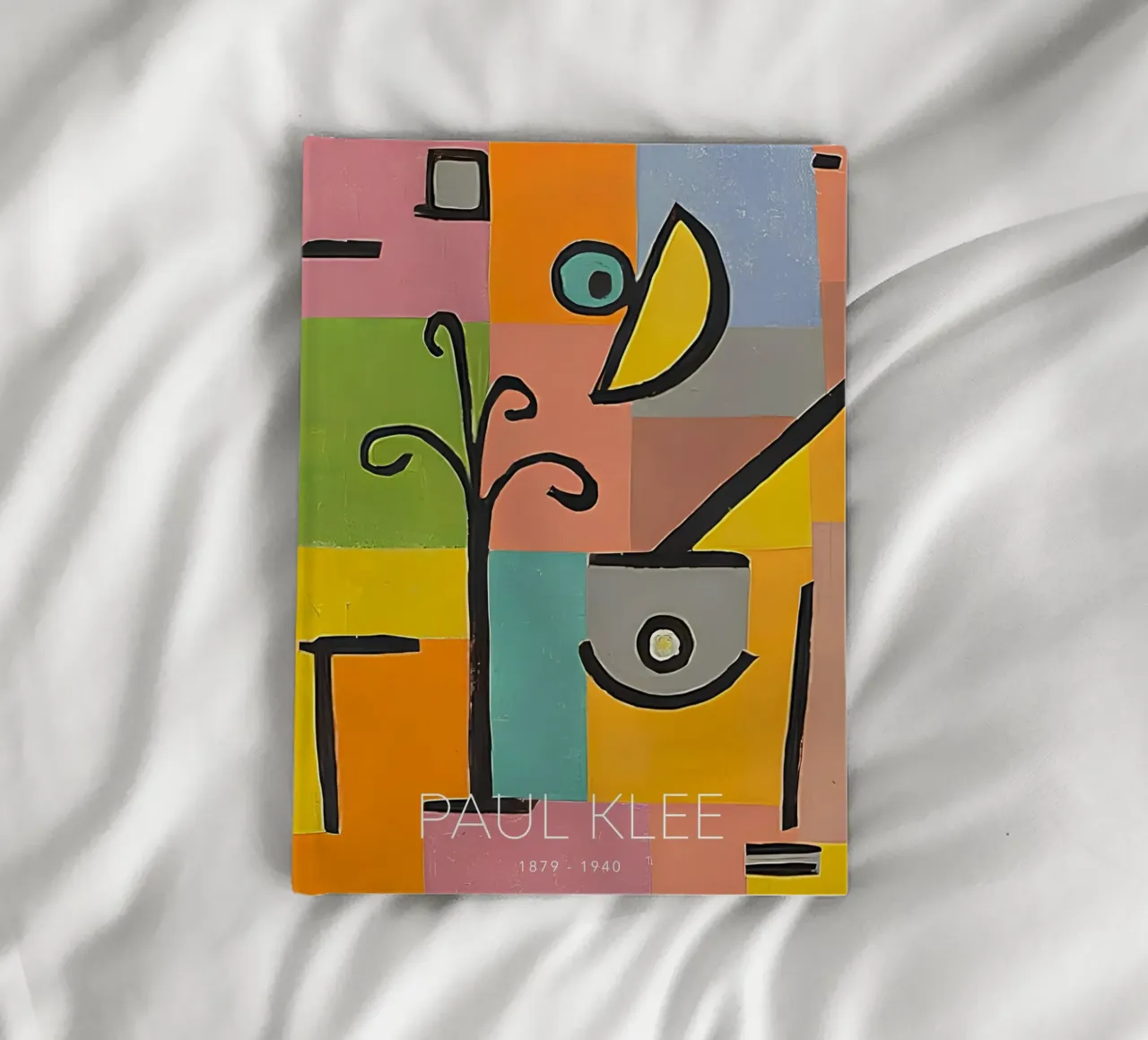 Paul Klee Abstract Forms - Bauhaus Color Grid Art notebook by NorwesClub