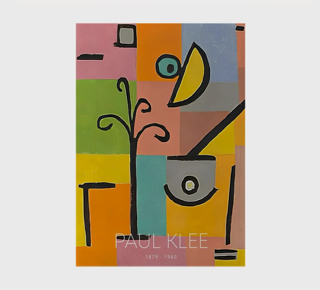 Paul Klee Abstract Forms - Bauhaus Color Grid Art notebook by NorwesClub