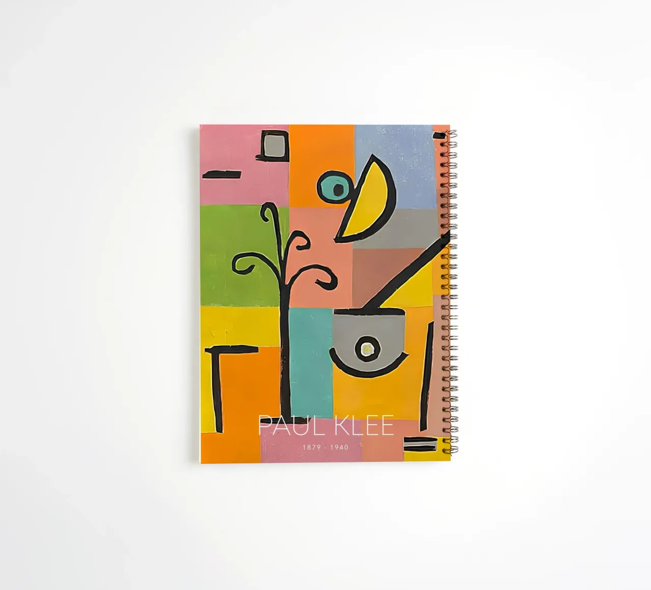Paul Klee Abstract Forms - Bauhaus Color Grid Art spiral notebook by NorwesClub