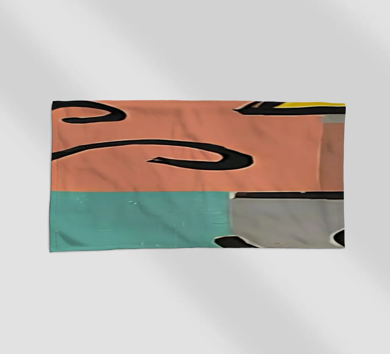 Paul Klee Abstract Forms - Bauhaus Color Grid Art beach towel by NorwesClub