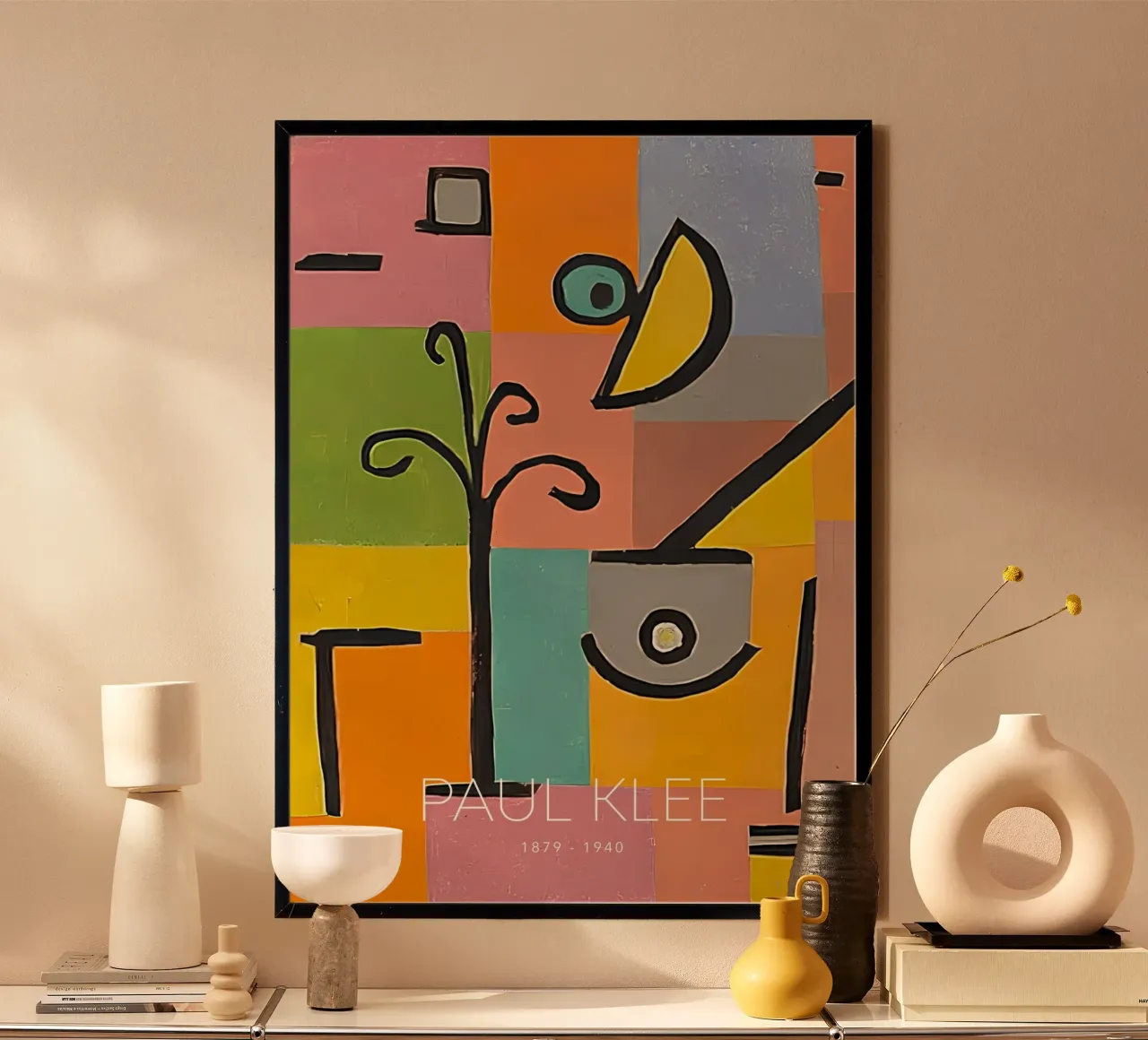Paul Klee Abstract Forms - Bauhaus Color Grid Art hahnemühle by NorwesClub