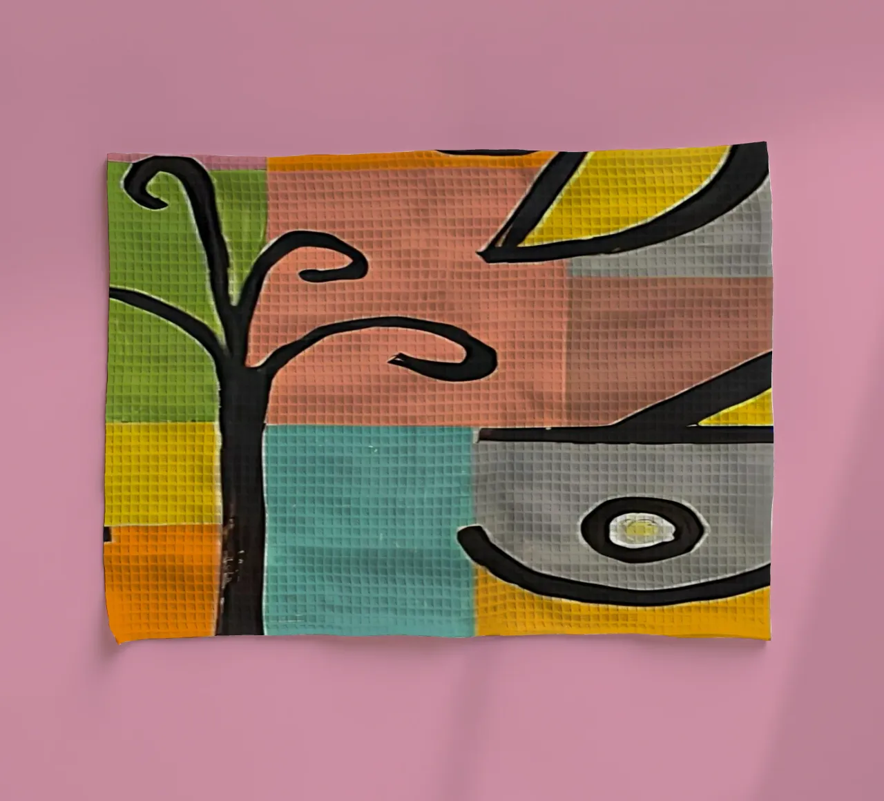 Forme astratte di Paul Klee - Arte a griglia colorata Bauhaus canovaccio da cucina da NorwesClub