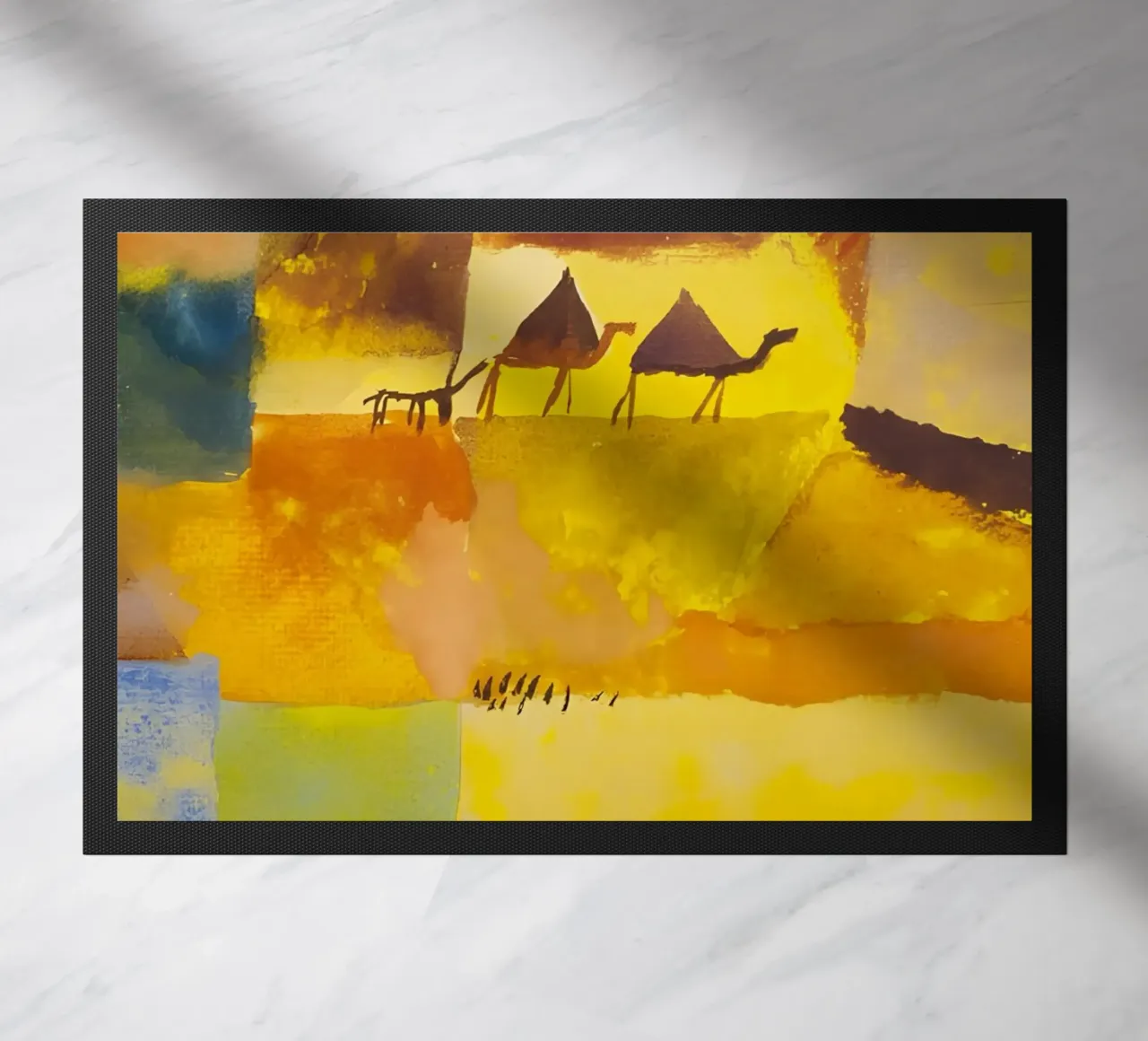 Cammelli e asini di Paul Klee - Stampa astratta dal deserto zerbino da NorwesClub