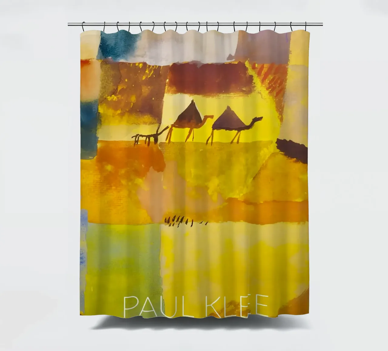 Paul Klee Kamele Esel - Abstrakte Wüste Kunstdruck Duschvorhang von NorwesClub