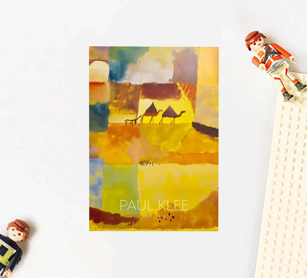 Paul Klee Camels Donkey - Abstract Desert Art Print autocollant de NorwesClub