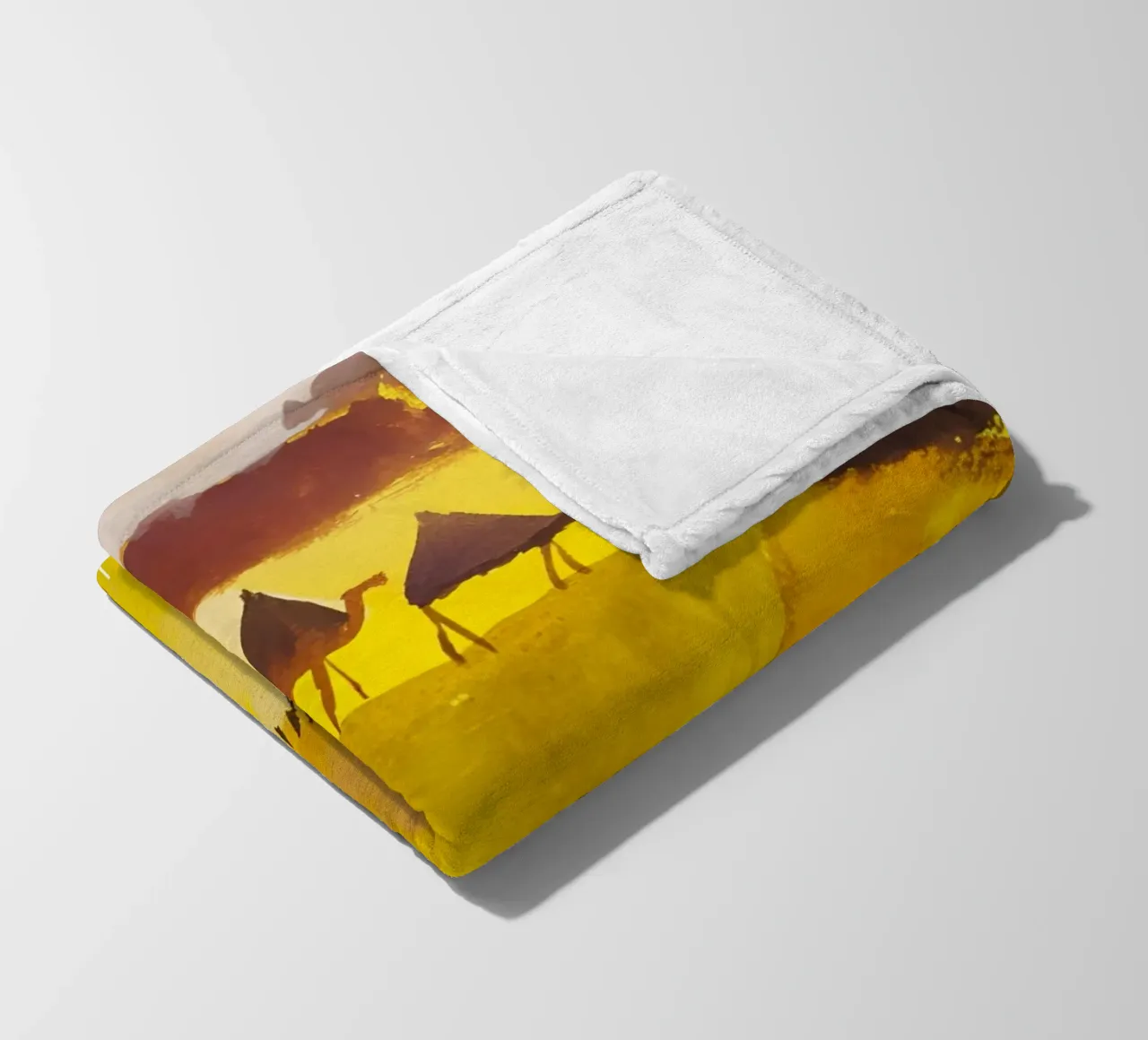 Paul Klee Camels Donkey - Abstract Desert Art Print fleece blanket by NorwesClub