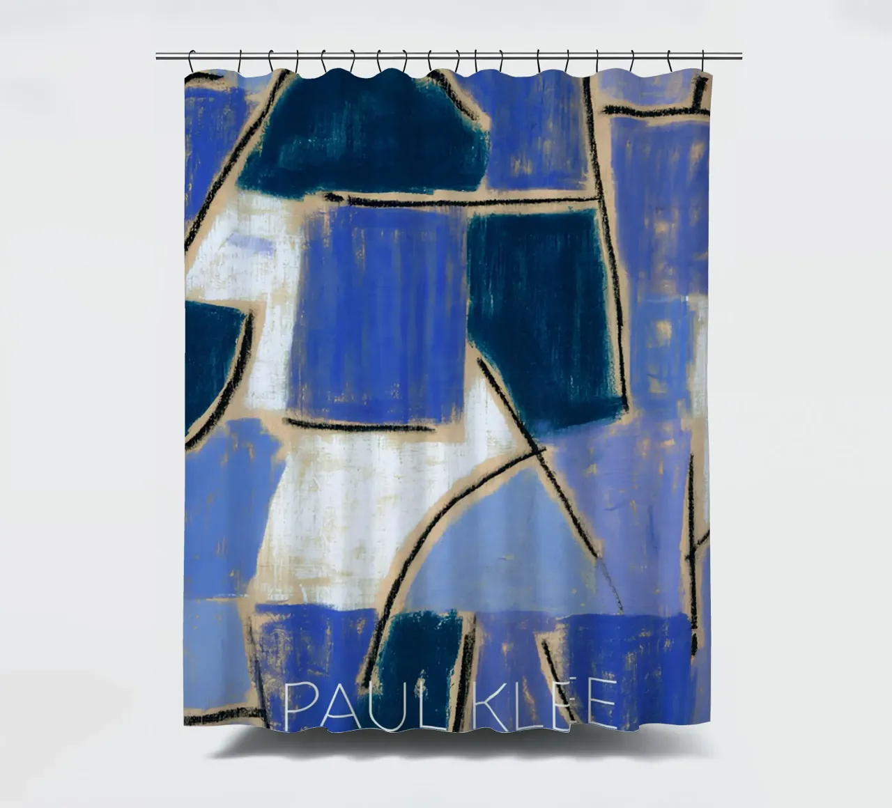 Forme geometriche di Paul Klee - Stampa lineare Bauhaus tenda da doccia da NorwesClub