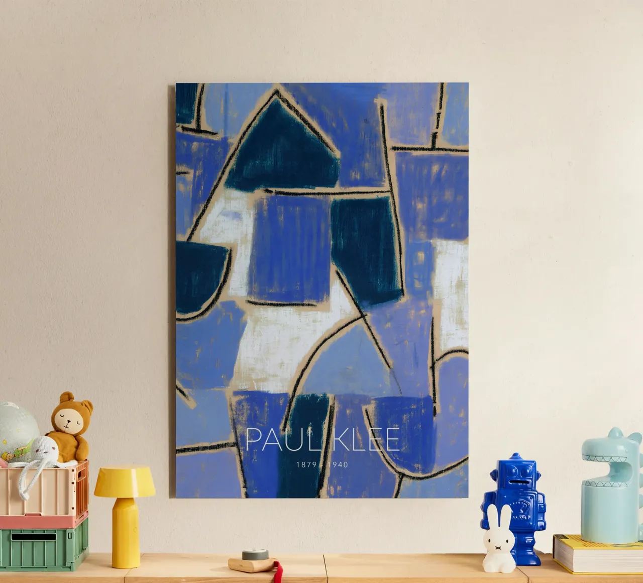 Paul Klee Geometric Shapes - Bauhaus Linear Print forex plate by NorwesClub