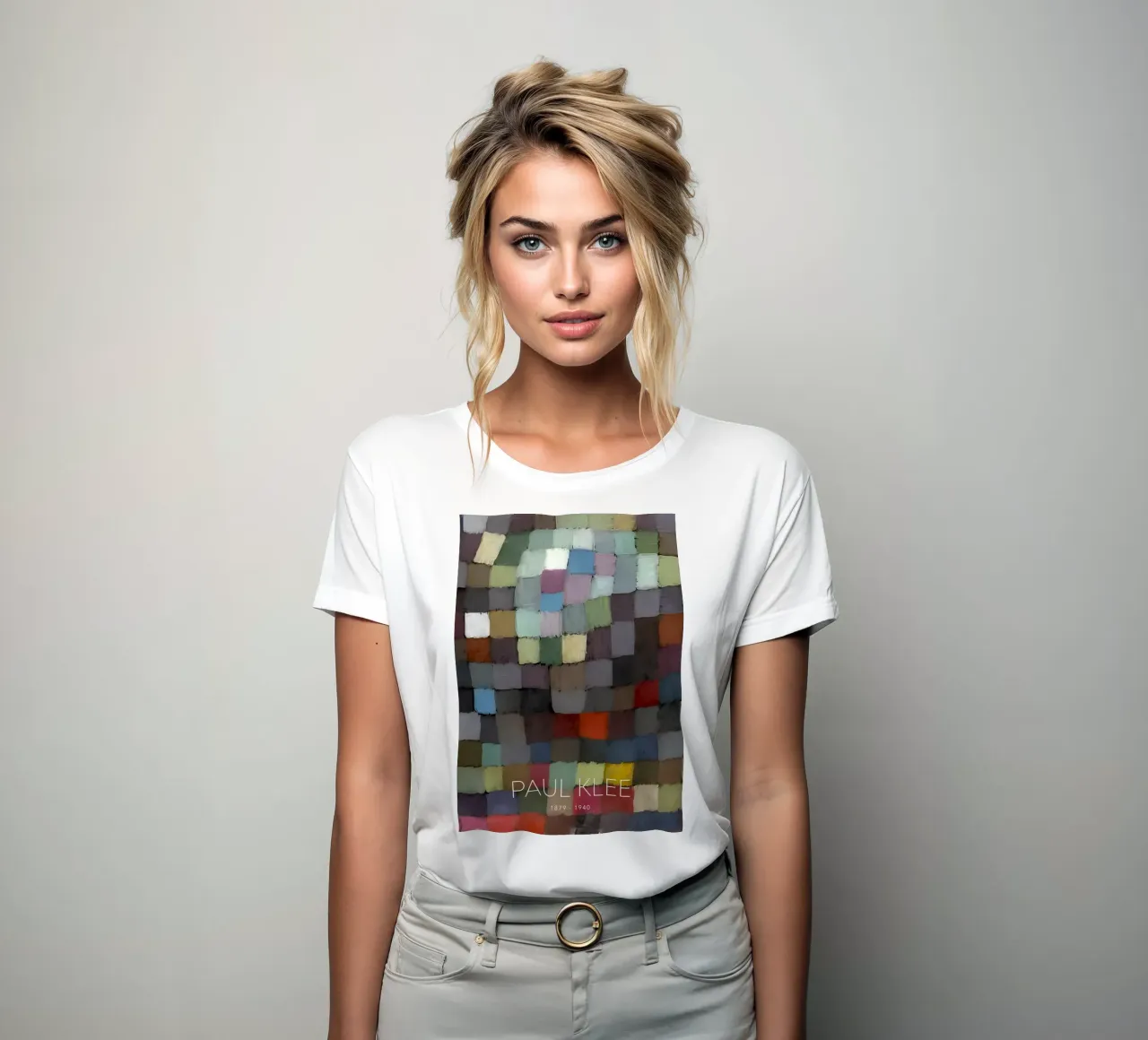 Paul Klee Grille de couleurs atténuées - Bauhaus Abstrait t-shirt ajusté pour femmes de NorwesClub