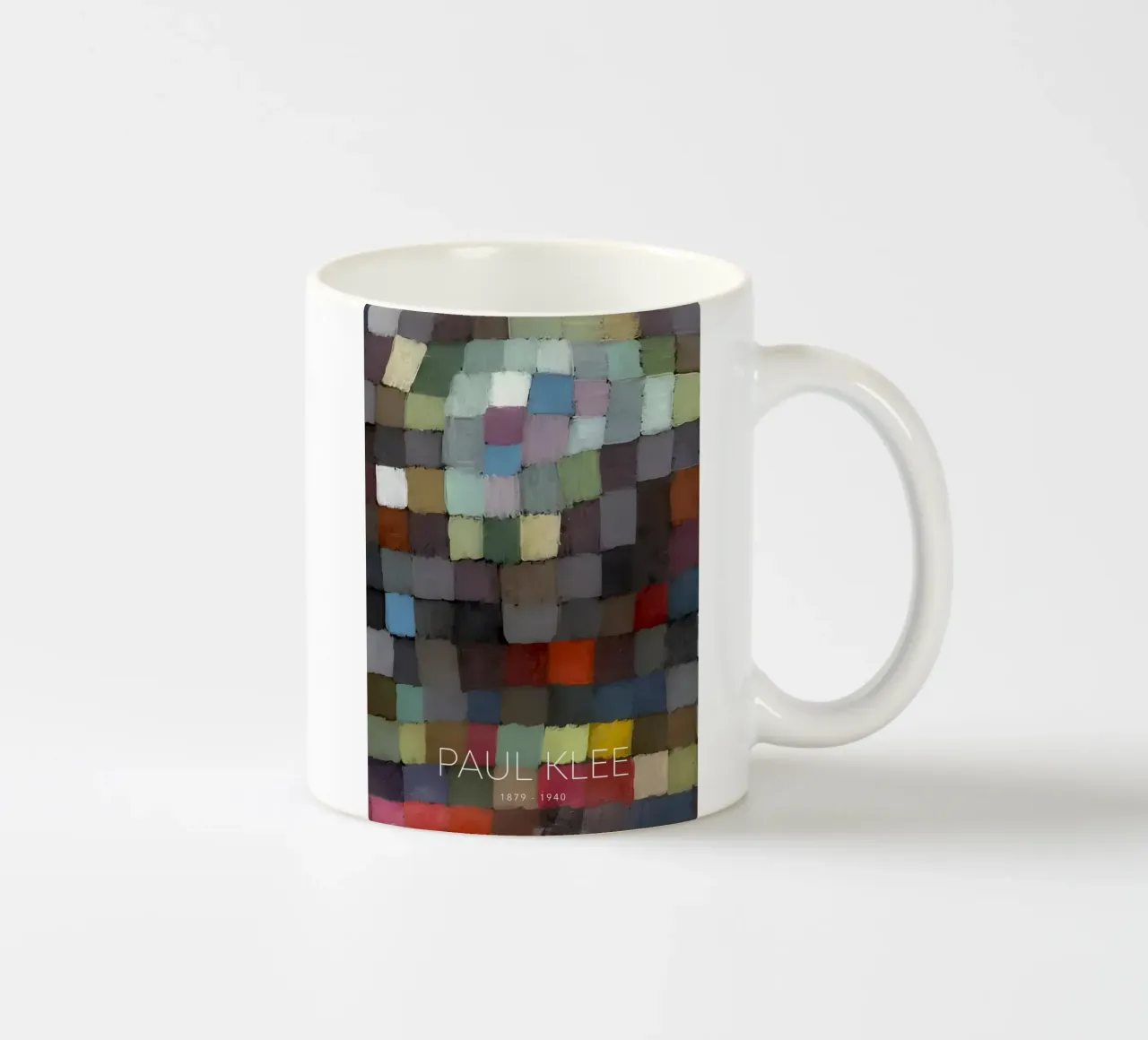 Paul Klee Muted Color Grid - Bauhaus Abstract ceramic mug by NorwesClub