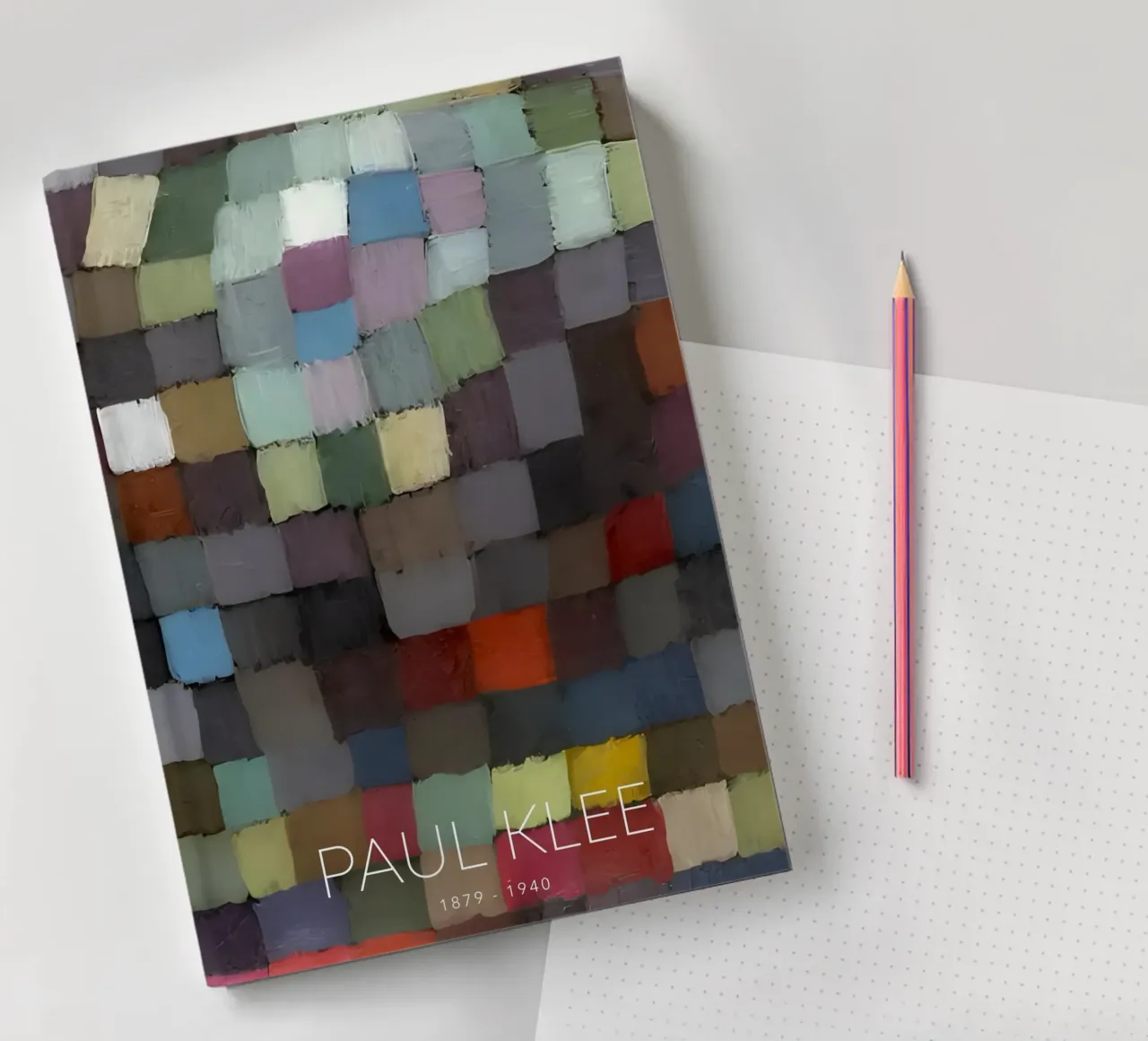 Paul Klee Muted Color Grid - Bauhaus Abstract notebook by NorwesClub