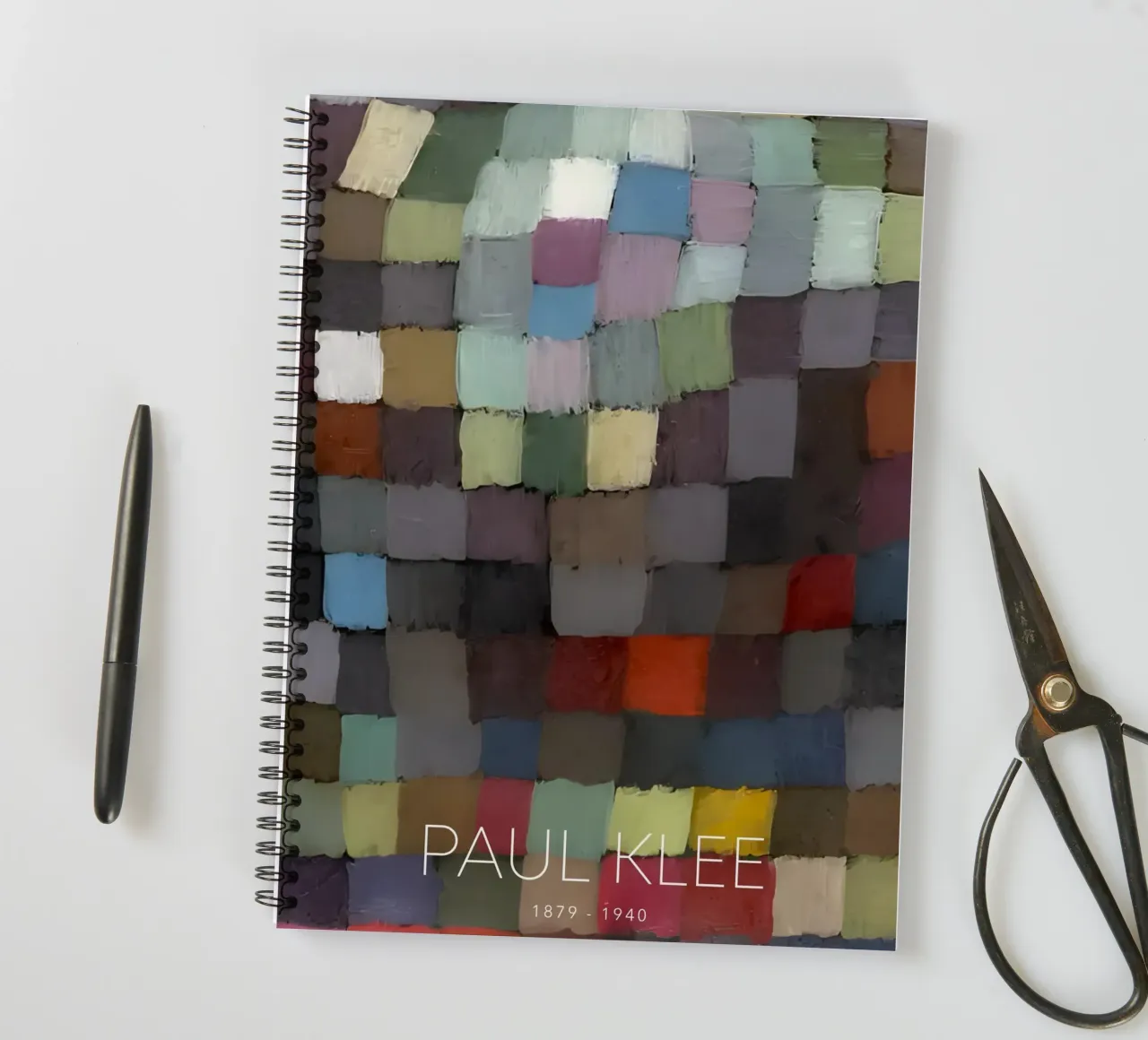 Paul Klee Muted Color Grid - Bauhaus Abstract spiral notebook by NorwesClub