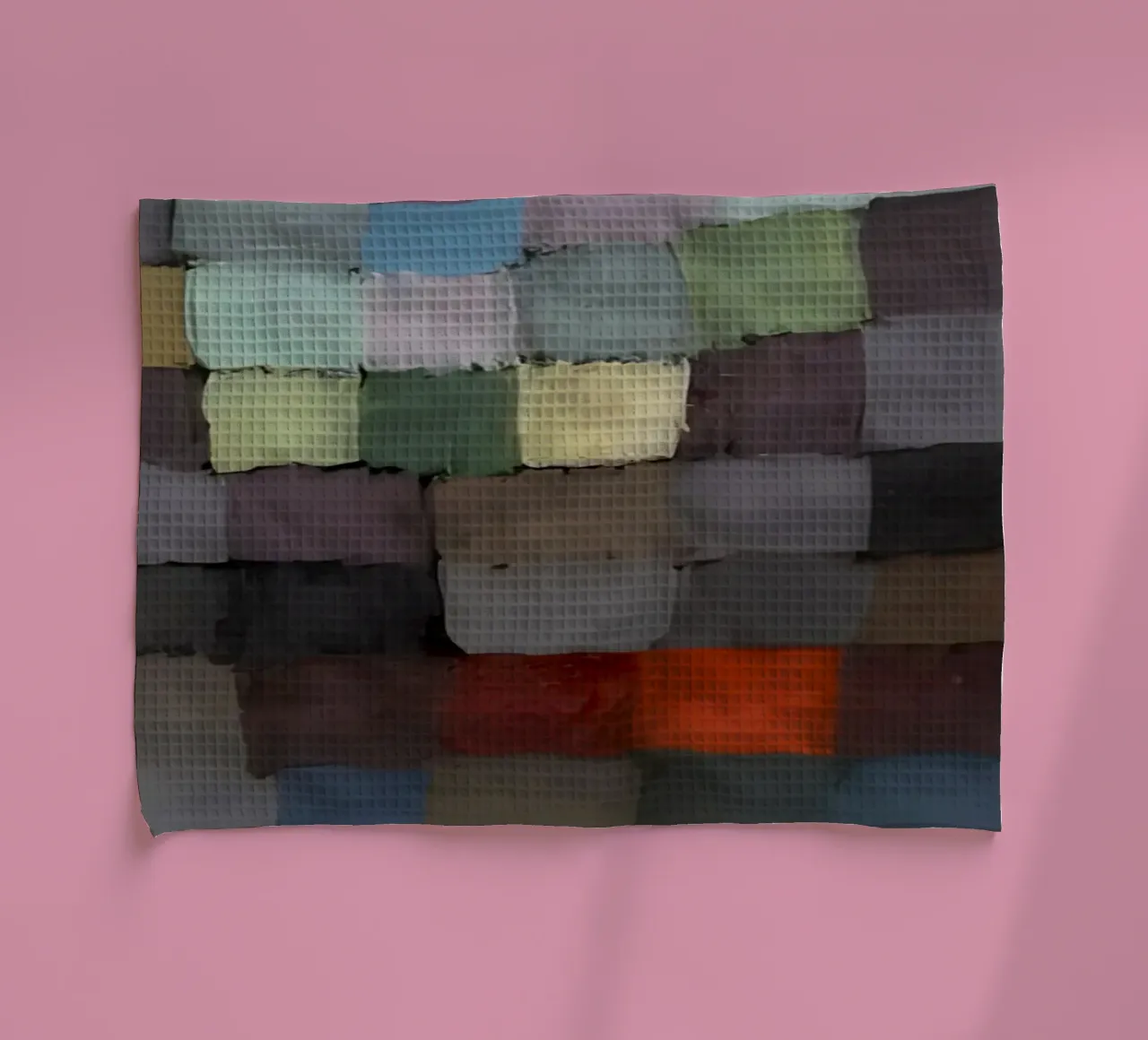 Paul Klee Muted Color Grid - Bauhaus Abstract tea towel by NorwesClub
