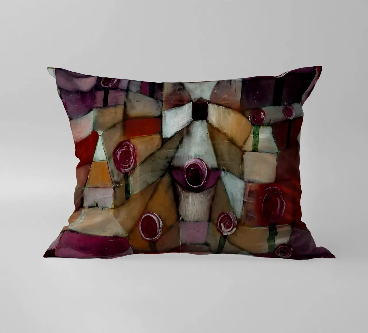 Paul Klee Rose Garden - Abstract Bauhaus Print Kissen von NorwesClub
