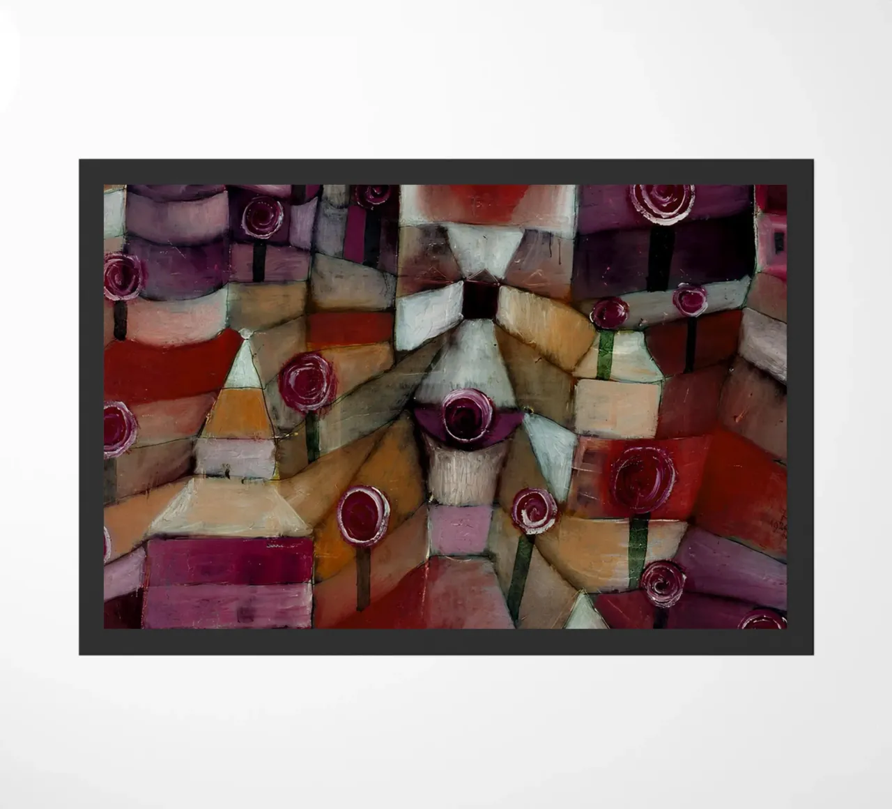 Paul Klee Rose Garden - Abstract Bauhaus Print doormat by NorwesClub