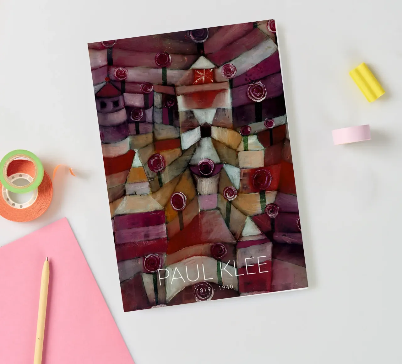 Paul Klee Rose Garden - Abstract Bauhaus Print Notizbuch von NorwesClub