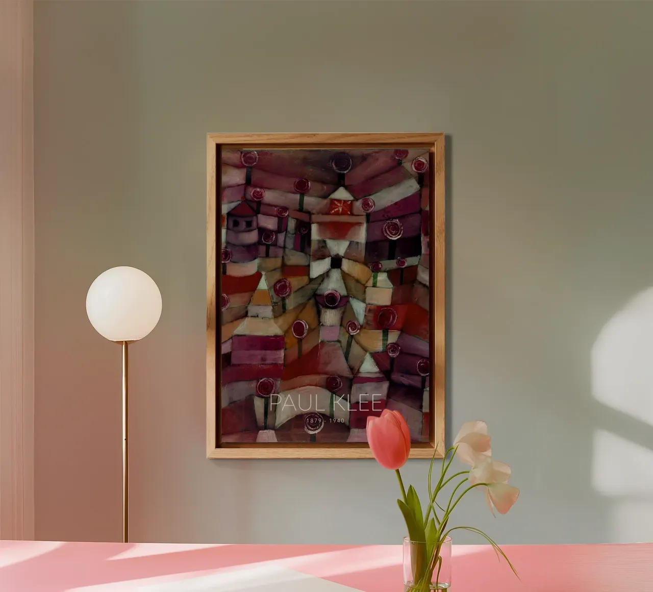 Paul Klee Rose Garden - Abstract Bauhaus Print alu-dibond by NorwesClub