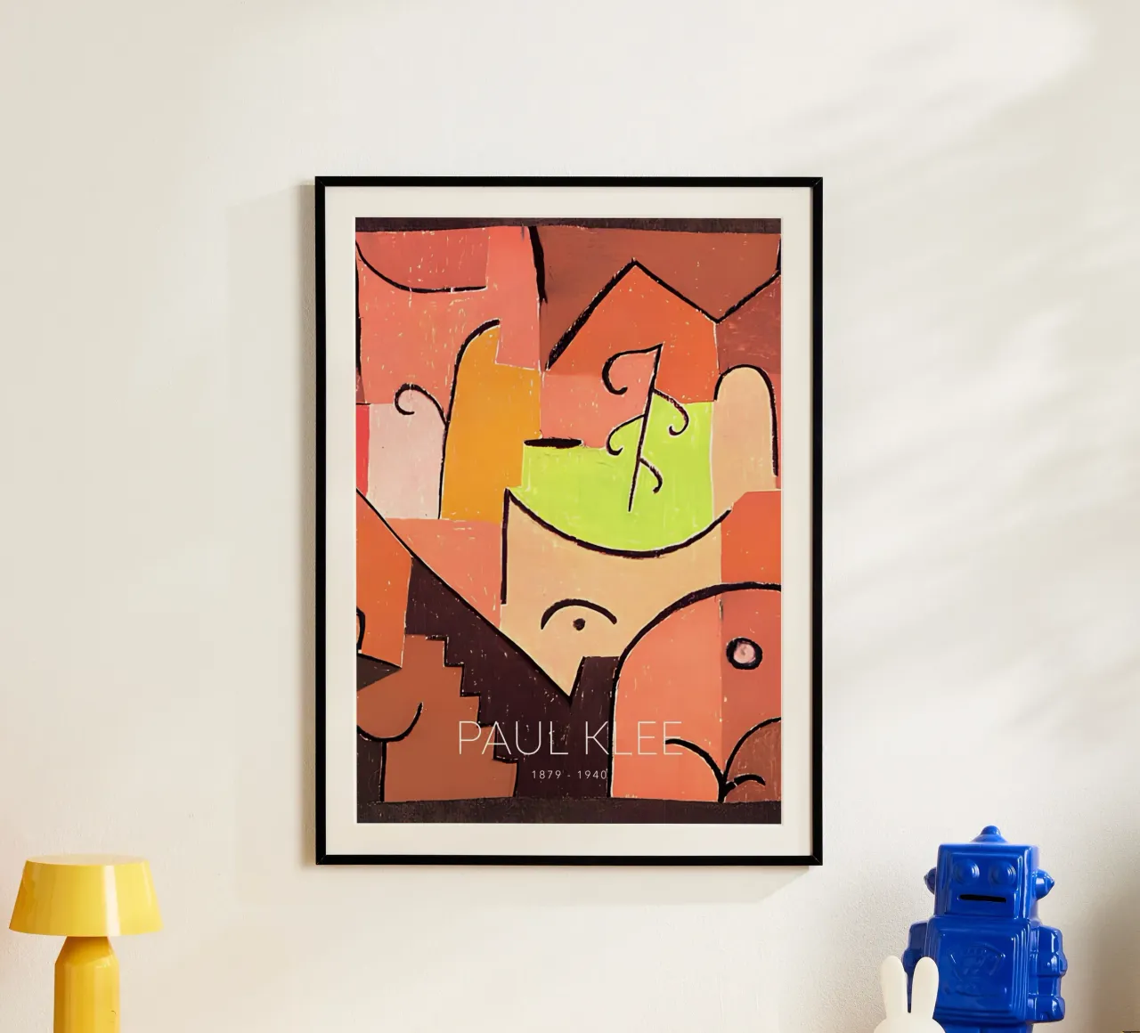 Paul Klee Ancient Sound - Abstract Bauhaus Art poster with aluminum frame by NorwesClub