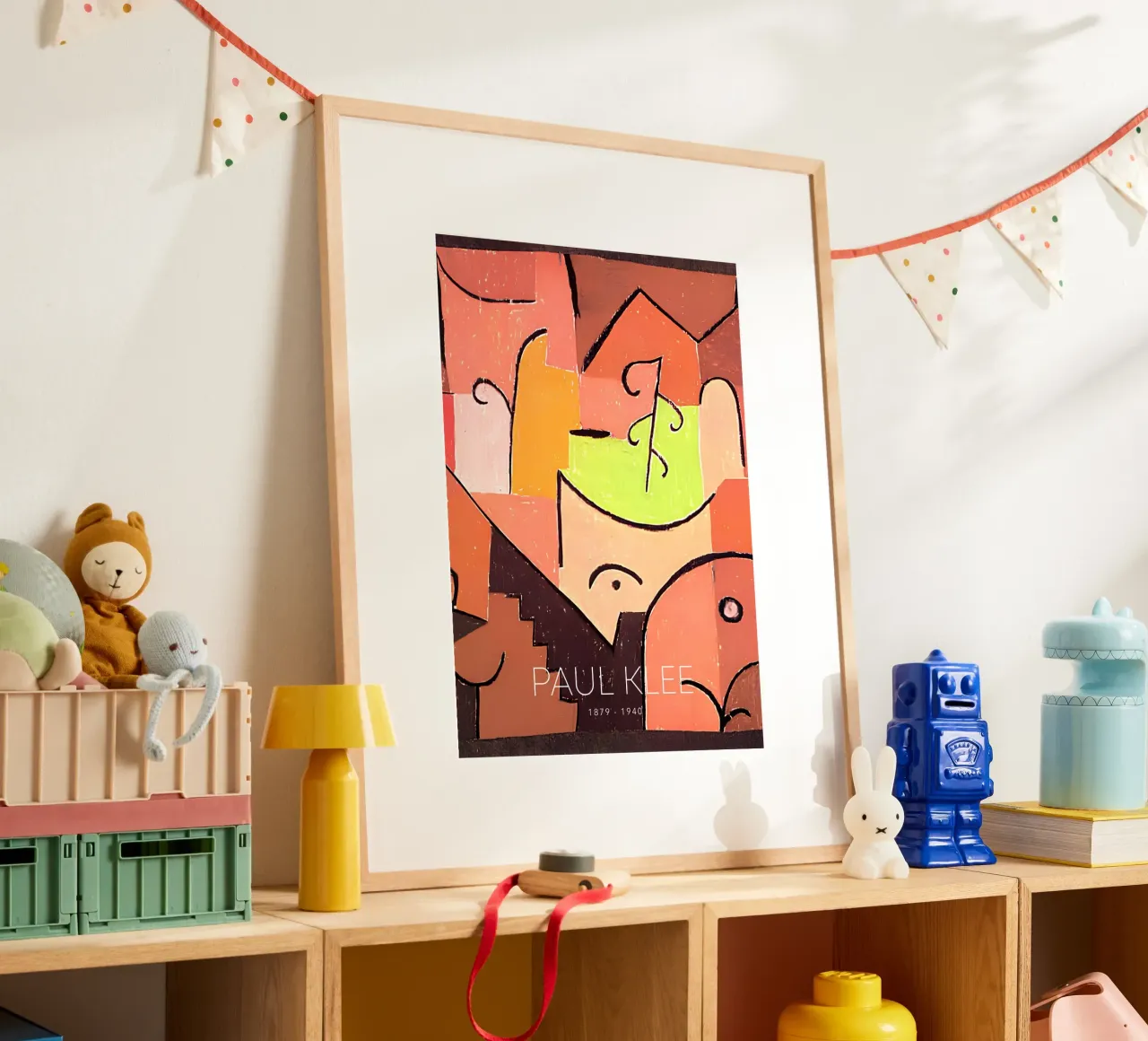 Paul Klee Ancient Sound - Abstract Bauhaus Art poster with aluminum frame by NorwesClub