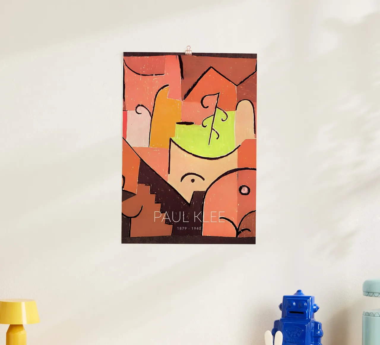Paul Klee Ancient Sound - Abstract Bauhaus Art poster with aluminum frame by NorwesClub
