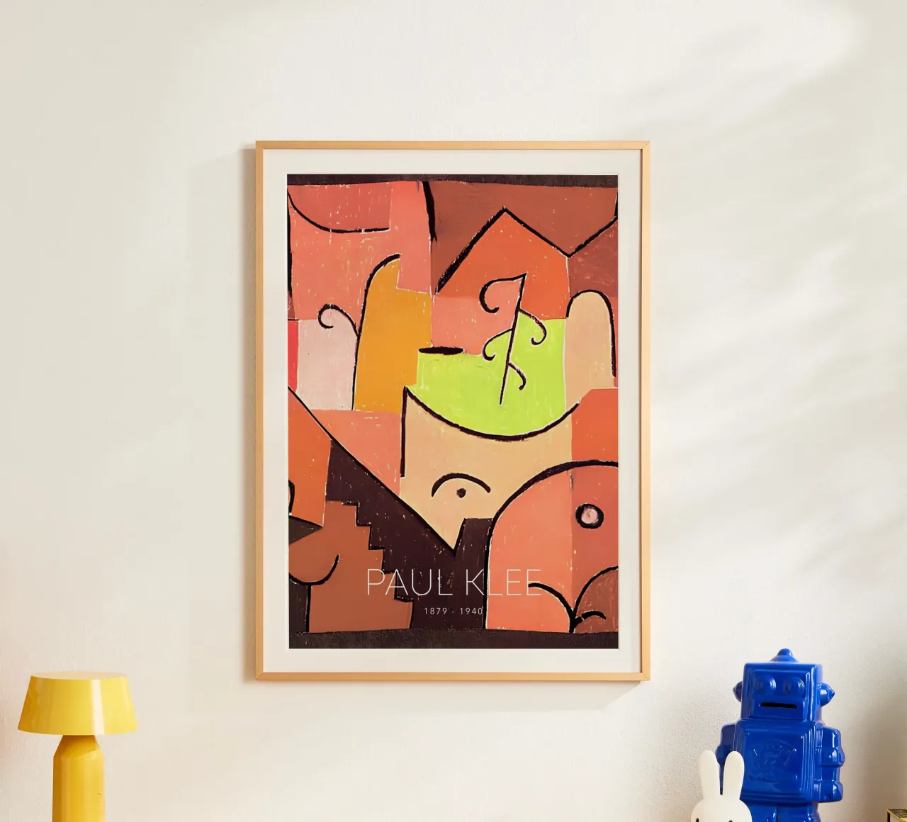 Paul Klee Ancient Sound - Abstract Bauhaus Art poster with aluminum frame by NorwesClub