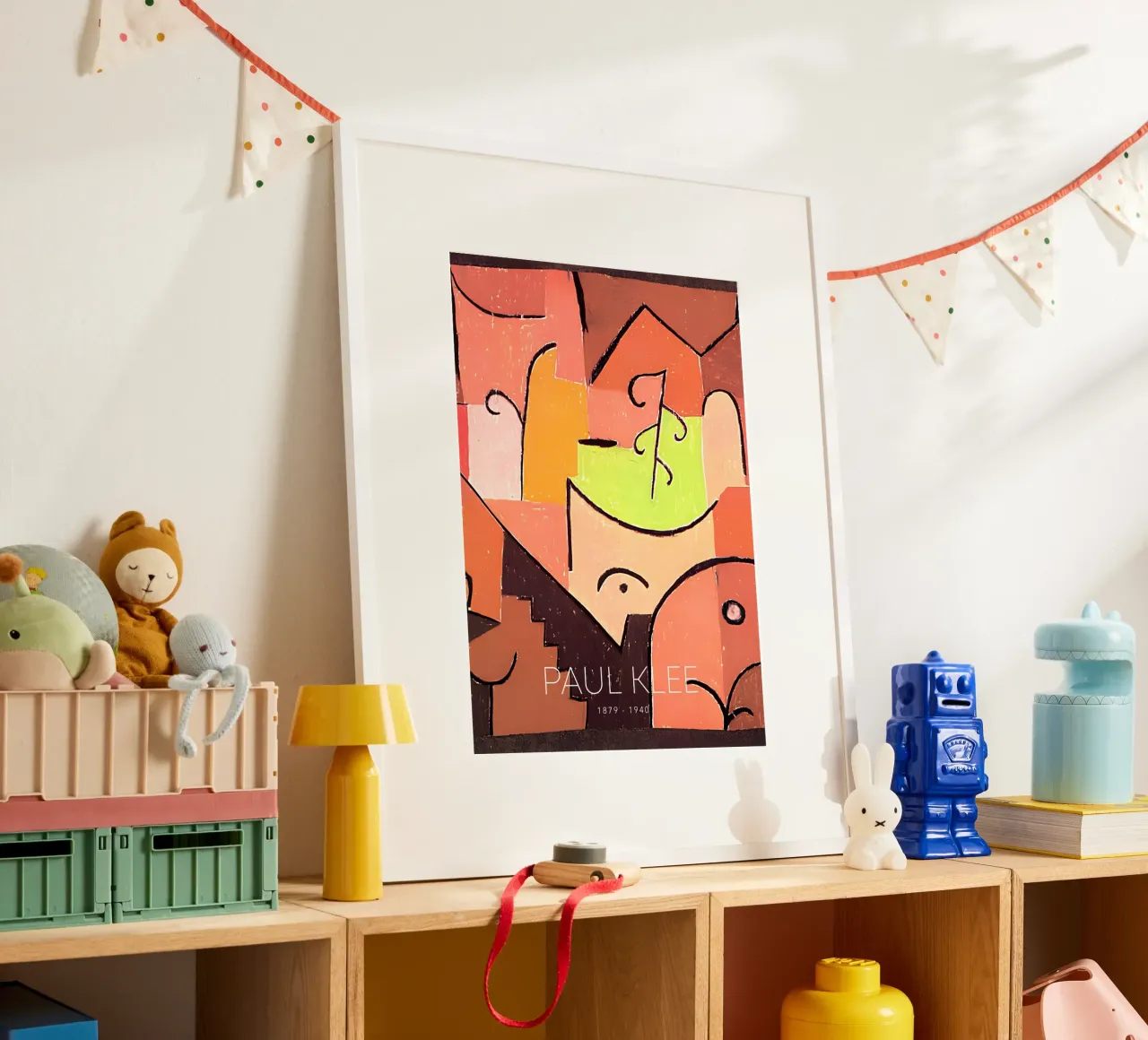 Paul Klee Ancient Sound - Abstract Bauhaus Art poster with aluminum frame by NorwesClub