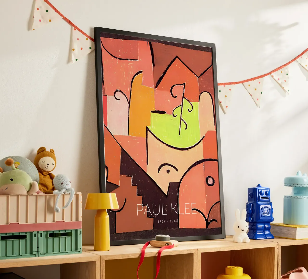 Paul Klee Ancient Sound - Abstract Bauhaus Art poster with aluminum frame by NorwesClub