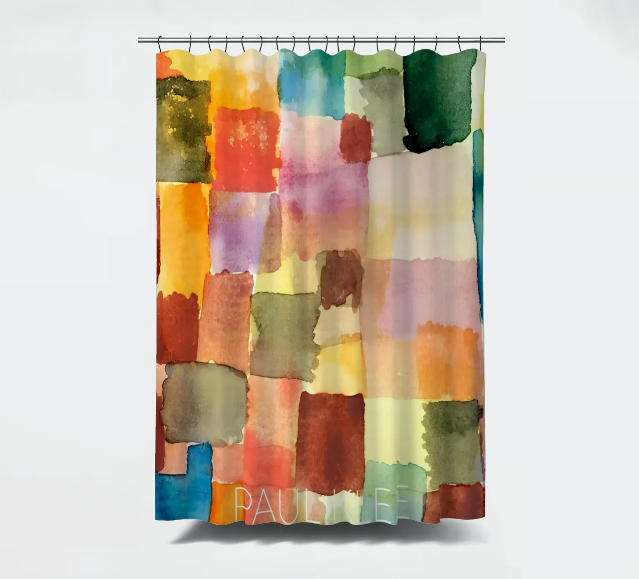 Paul Klee Color Grid 1914 - Abstract Art Print shower curtain by NorwesClub