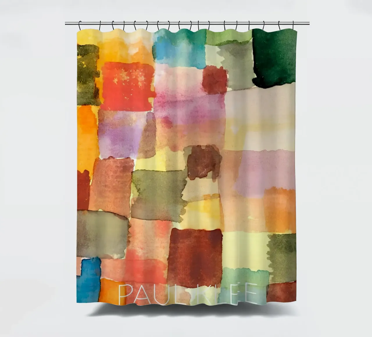 Paul Klee Color Grid 1914 - Abstract Art Print shower curtain by NorwesClub