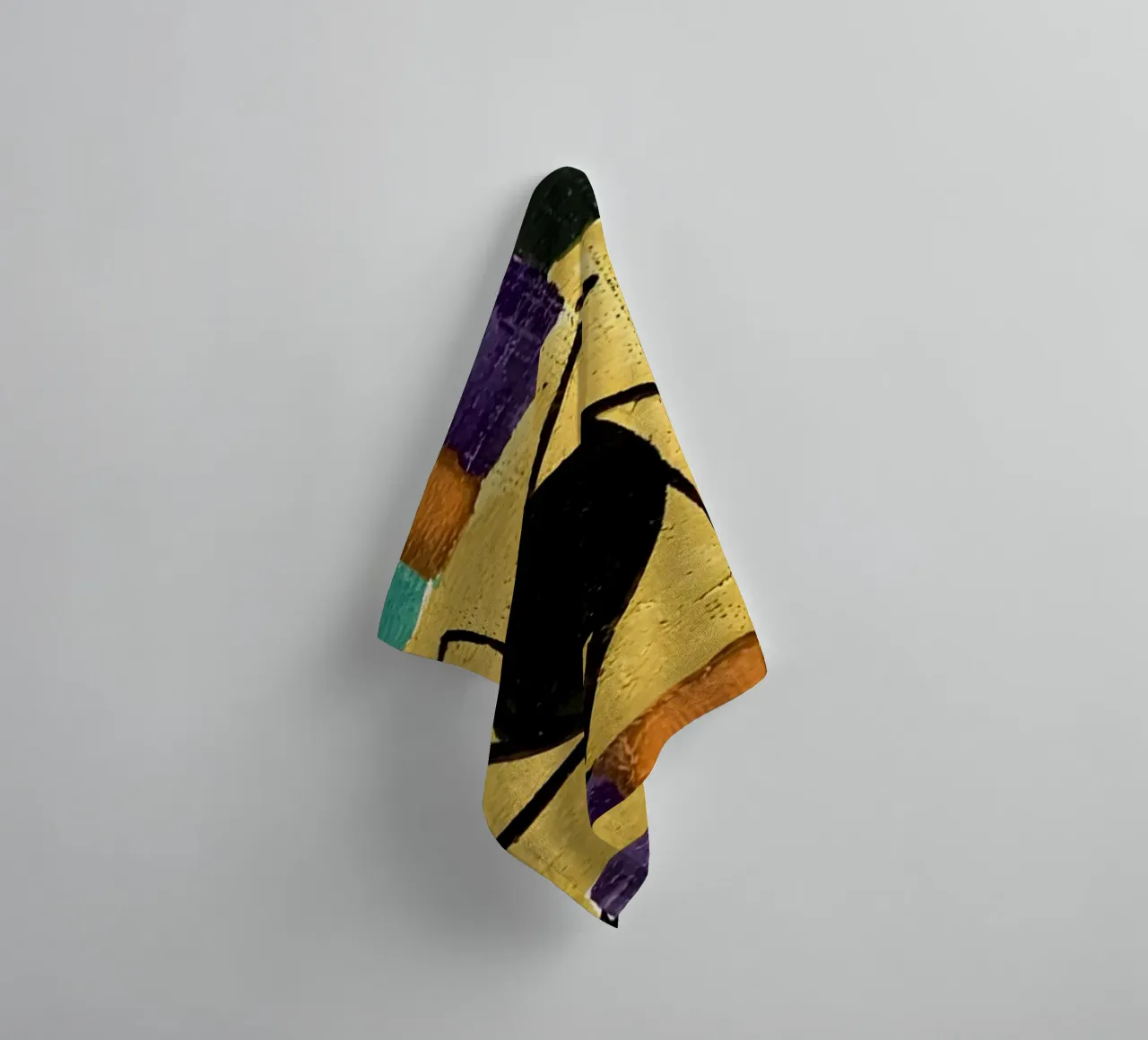 Paul Klee Abstract Swirl - Bauhaus Color Grid towel by NorwesClub