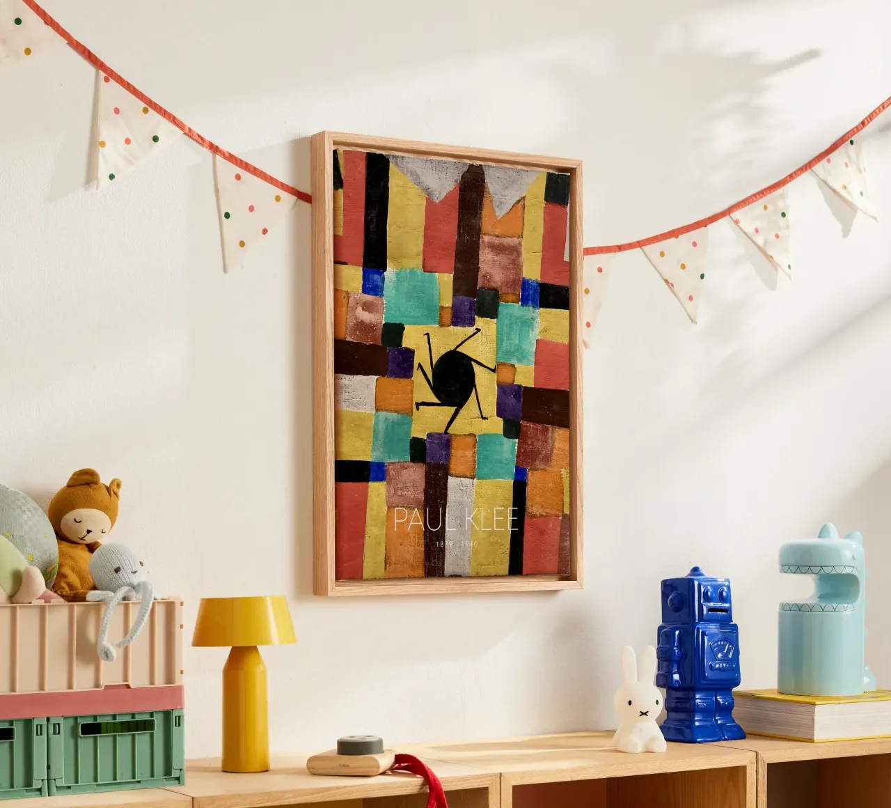Paul Klee Abstract Swirl - Bauhaus Color Grid canvas by NorwesClub