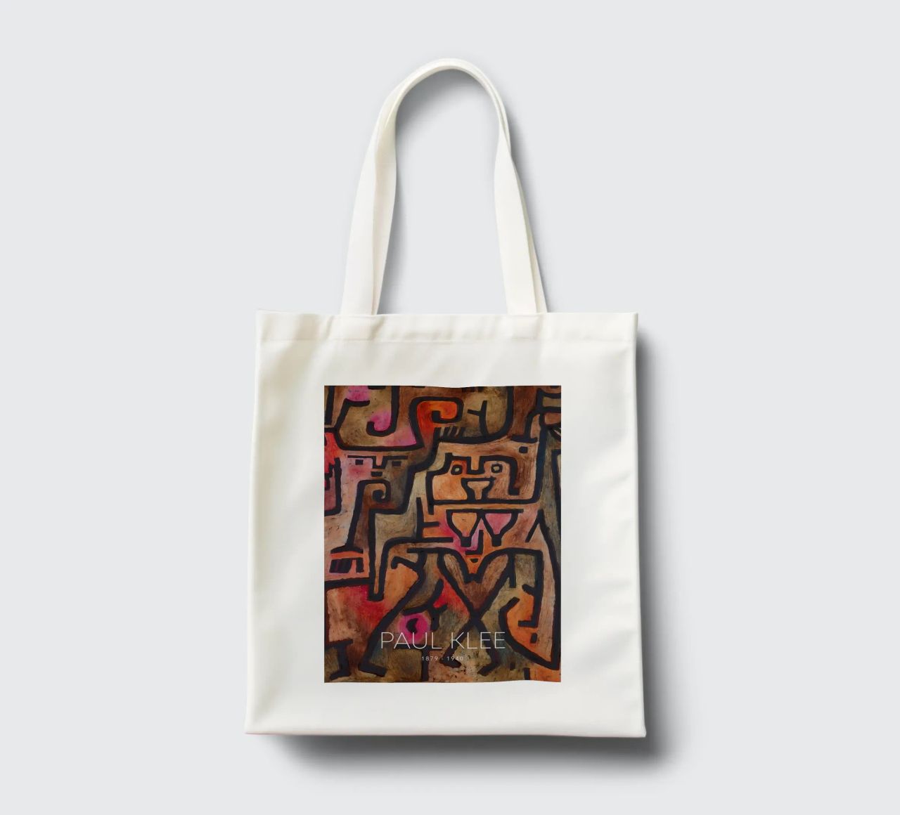Paul Klee Interlocking Forms - Abstract Bauhaus tote bag by NorwesClub
