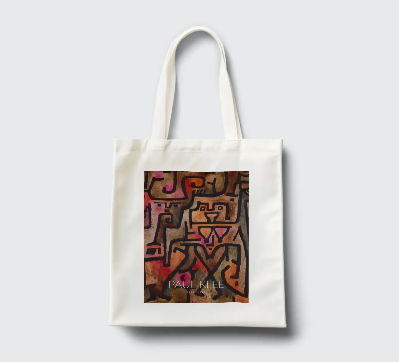 Forme ad incastro di Paul Klee - Bauhaus astratto borsa in juta da NorwesClub