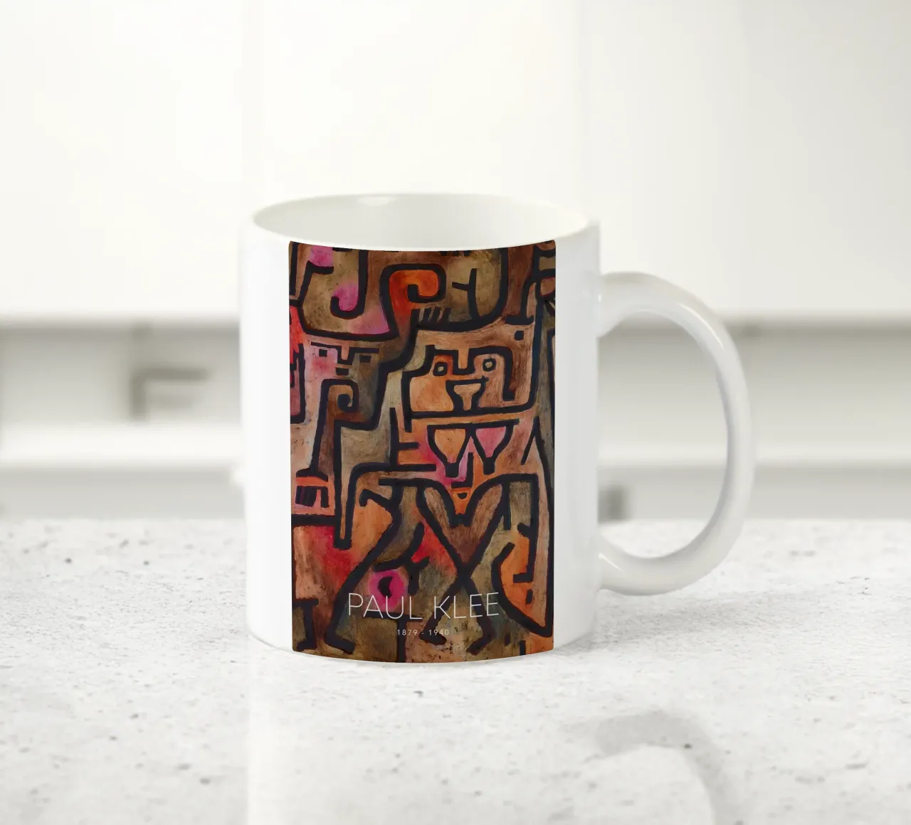 Paul Klee Ineinandergreifende Formen - Abstraktes Bauhaus Keramik Tasse von NorwesClub