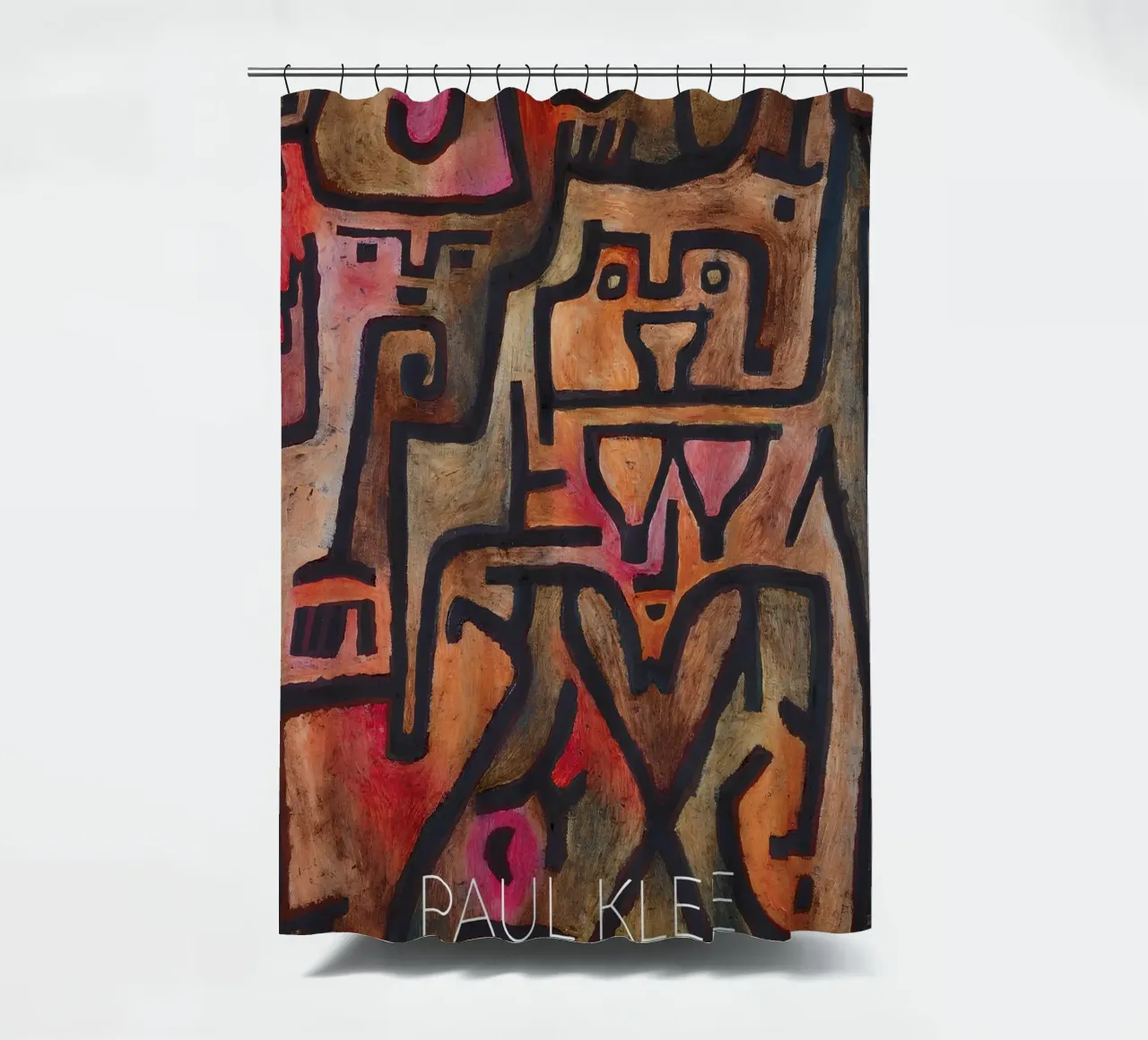 Forme ad incastro di Paul Klee - Bauhaus astratto tenda da doccia da NorwesClub