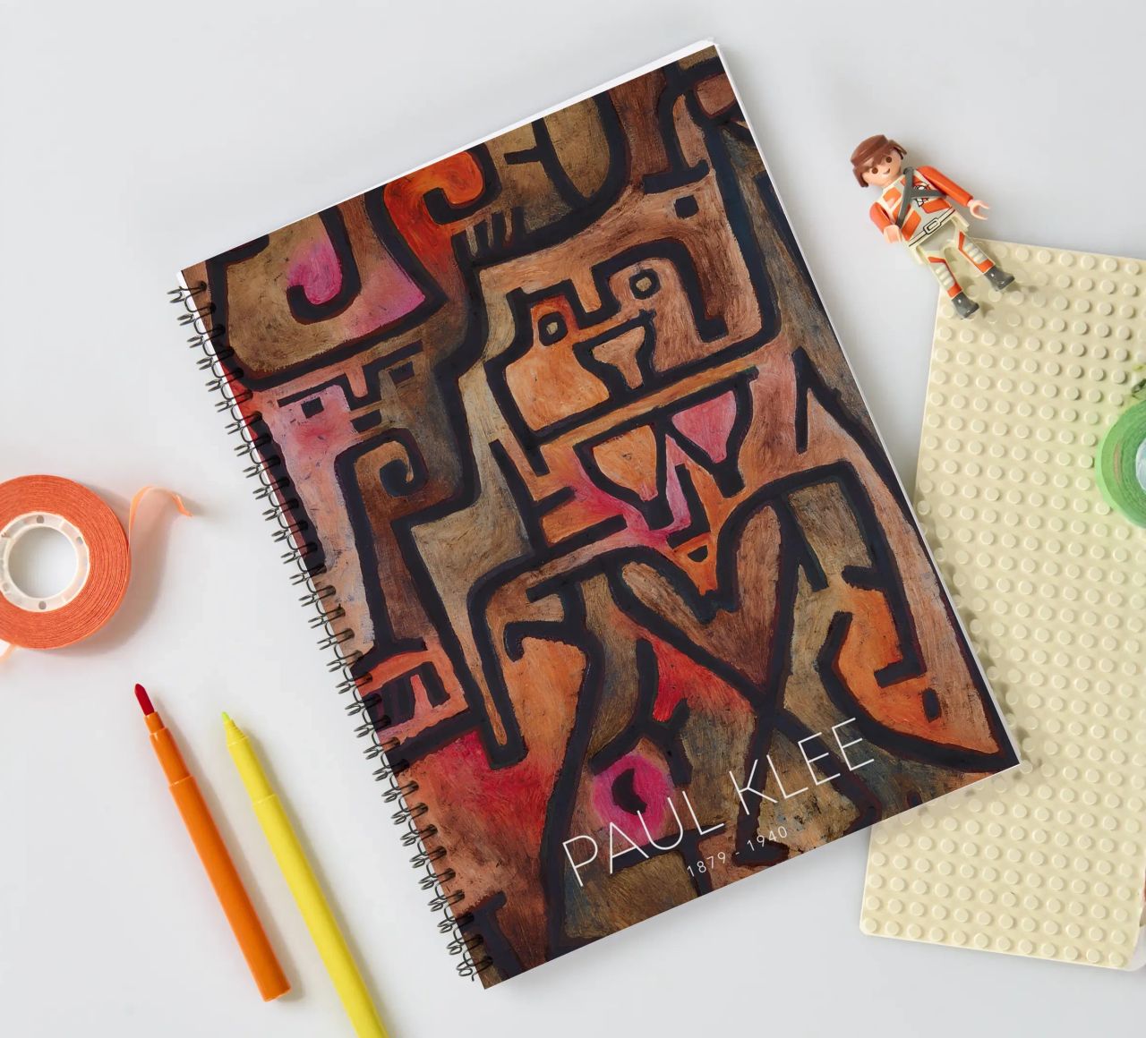 Paul Klee Interlocking Forms - Abstract Bauhaus spiral notebook by NorwesClub